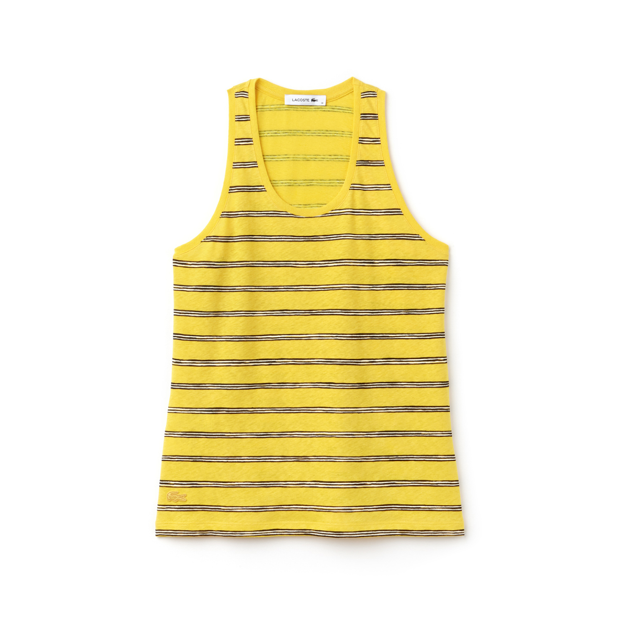LACOSTE Γυναικείο τοπ αμάνικο με ρίγες Spring Bloom S/S 2018 Collection Lacoste - TF3744 Κίτρινο - 4