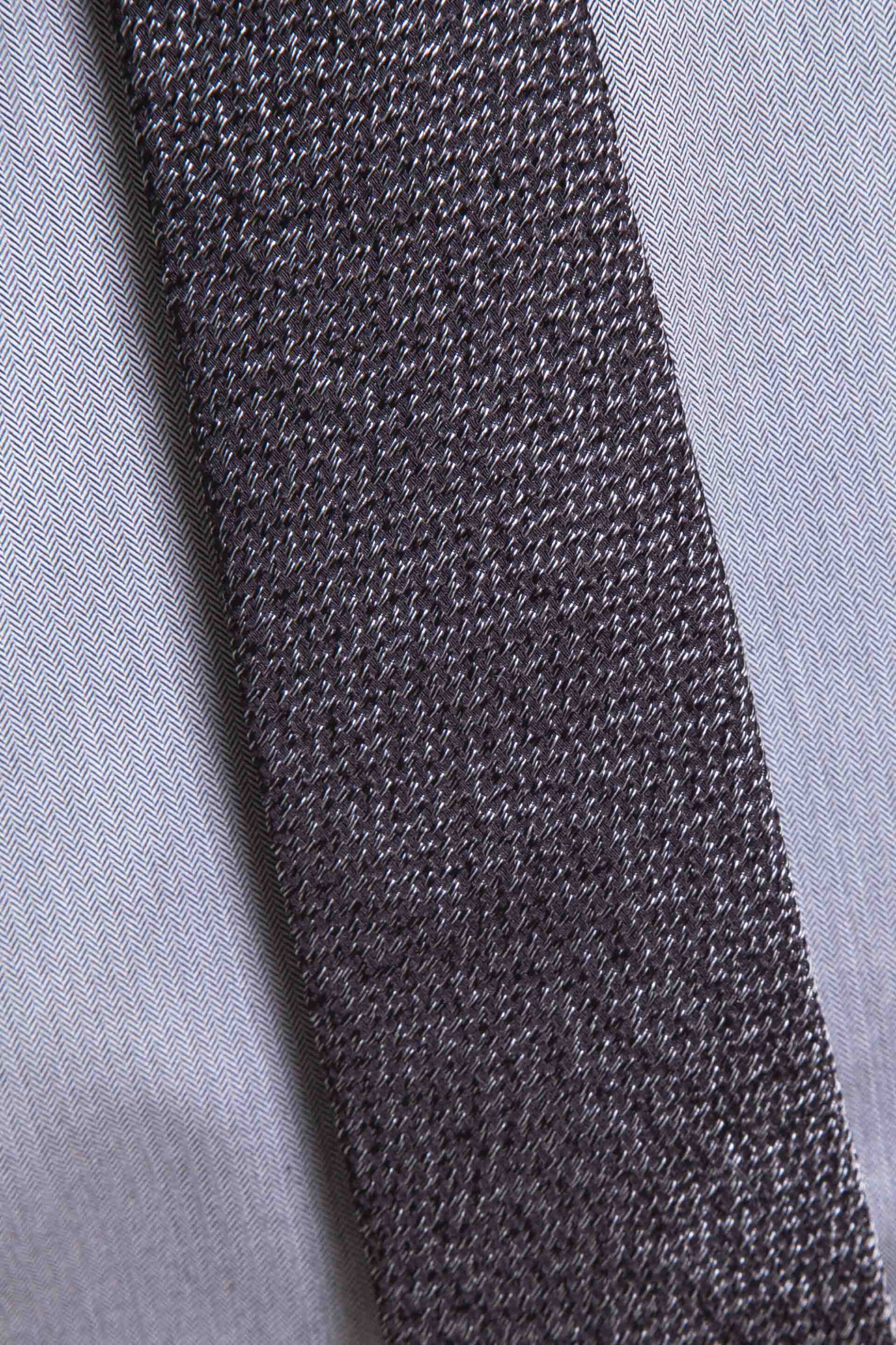 The Bostonians ανδρική γραβάτα από μετάξι - TIE21729 Ανθρακί φωτογραφία