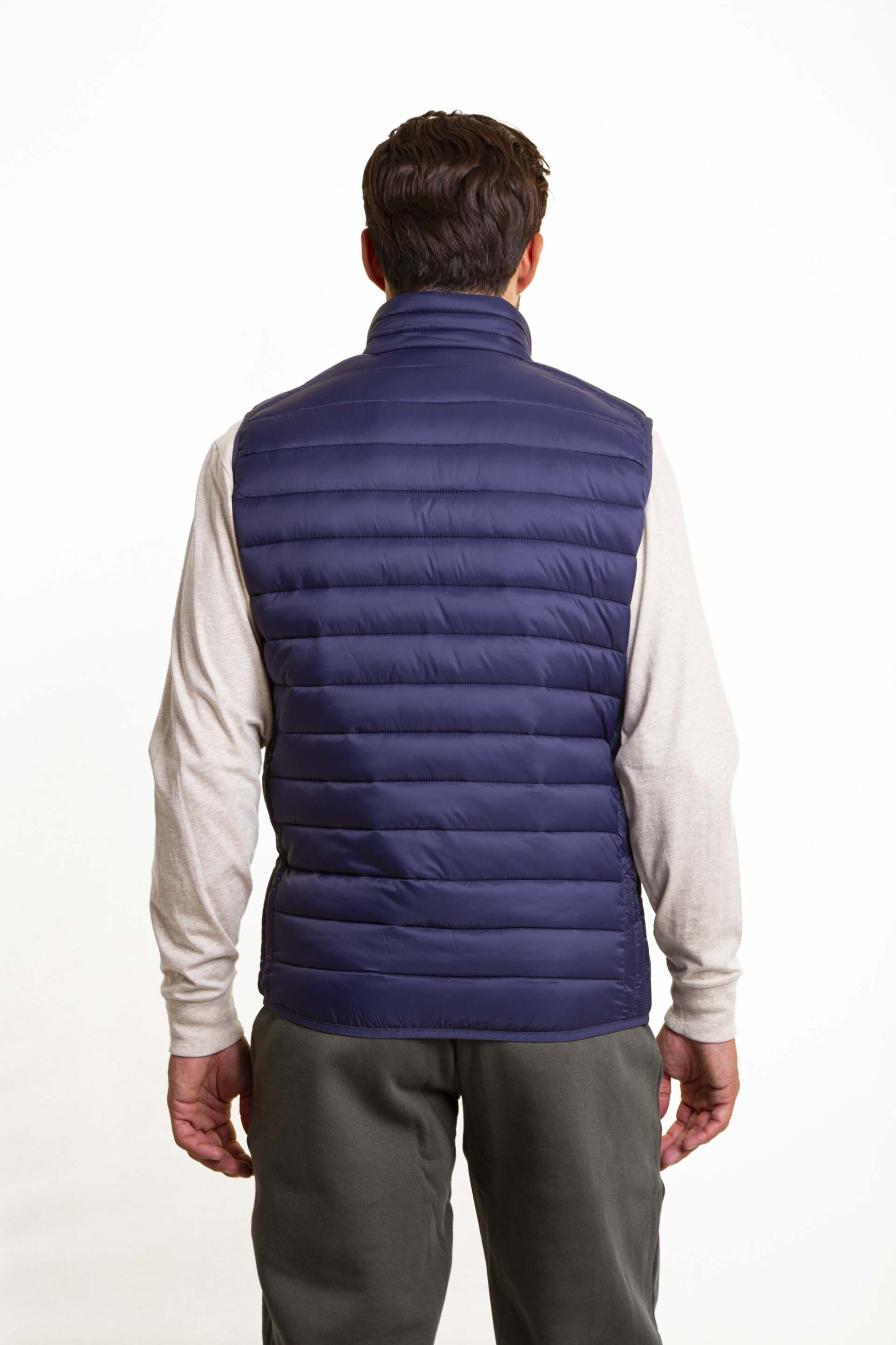 The Bostonians ανδρικό αμάνικο μπουφάν με καπιτονέ σχέδιο και logo patch Regular Fit - W189T649 Μπλε Σκούρο φωτογραφία