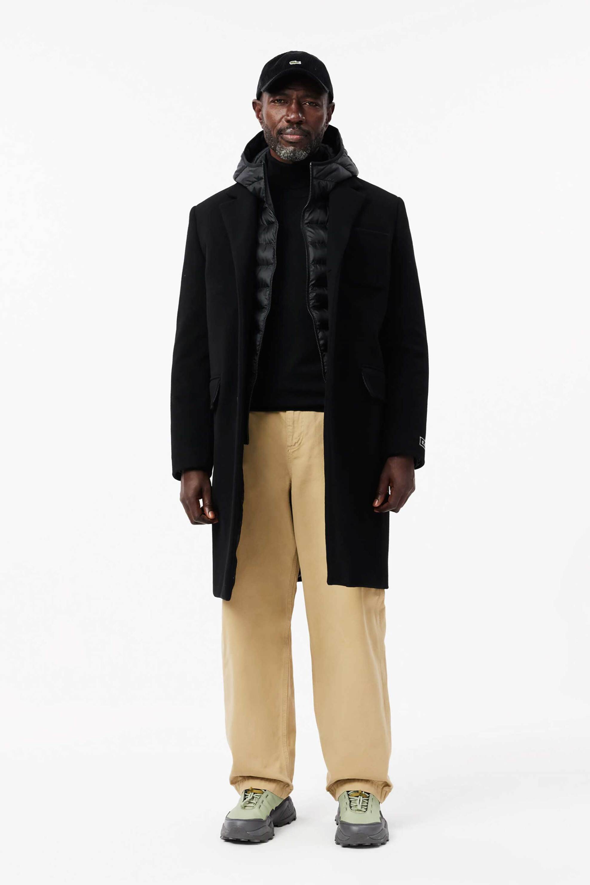 Lacoste ανδρικό αδιάβροχο μπουφάν με κουκούλα, καπιτονέ σχέδιο και κεντημένο λογότυπο - BH2909-00 Μαύρο φωτογραφία