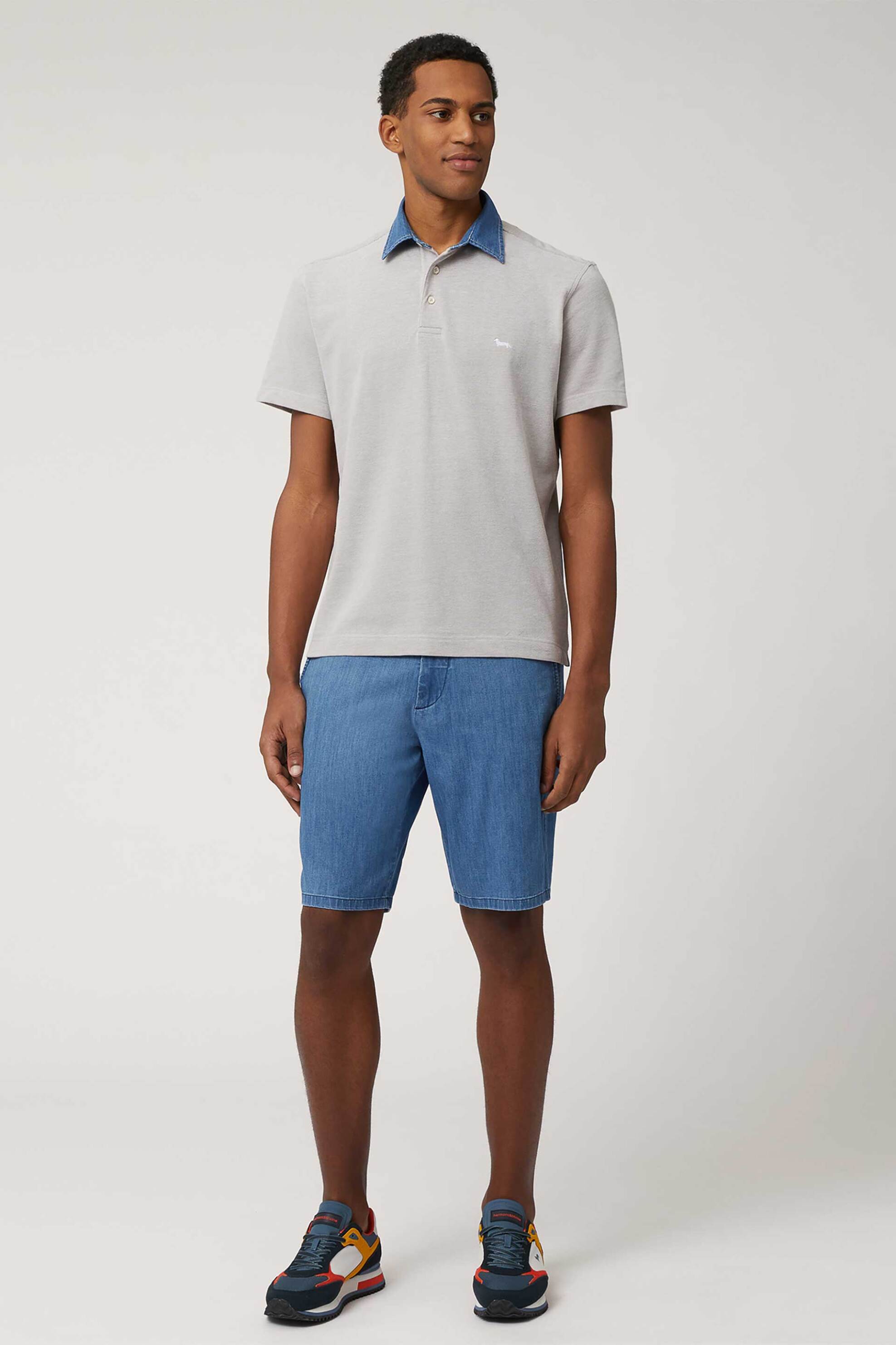 HARMONT & BLAINE Harmont & Blaine ανδρική denim βερμούδα Regular Fit - BRN025059465C08 Denim Blue