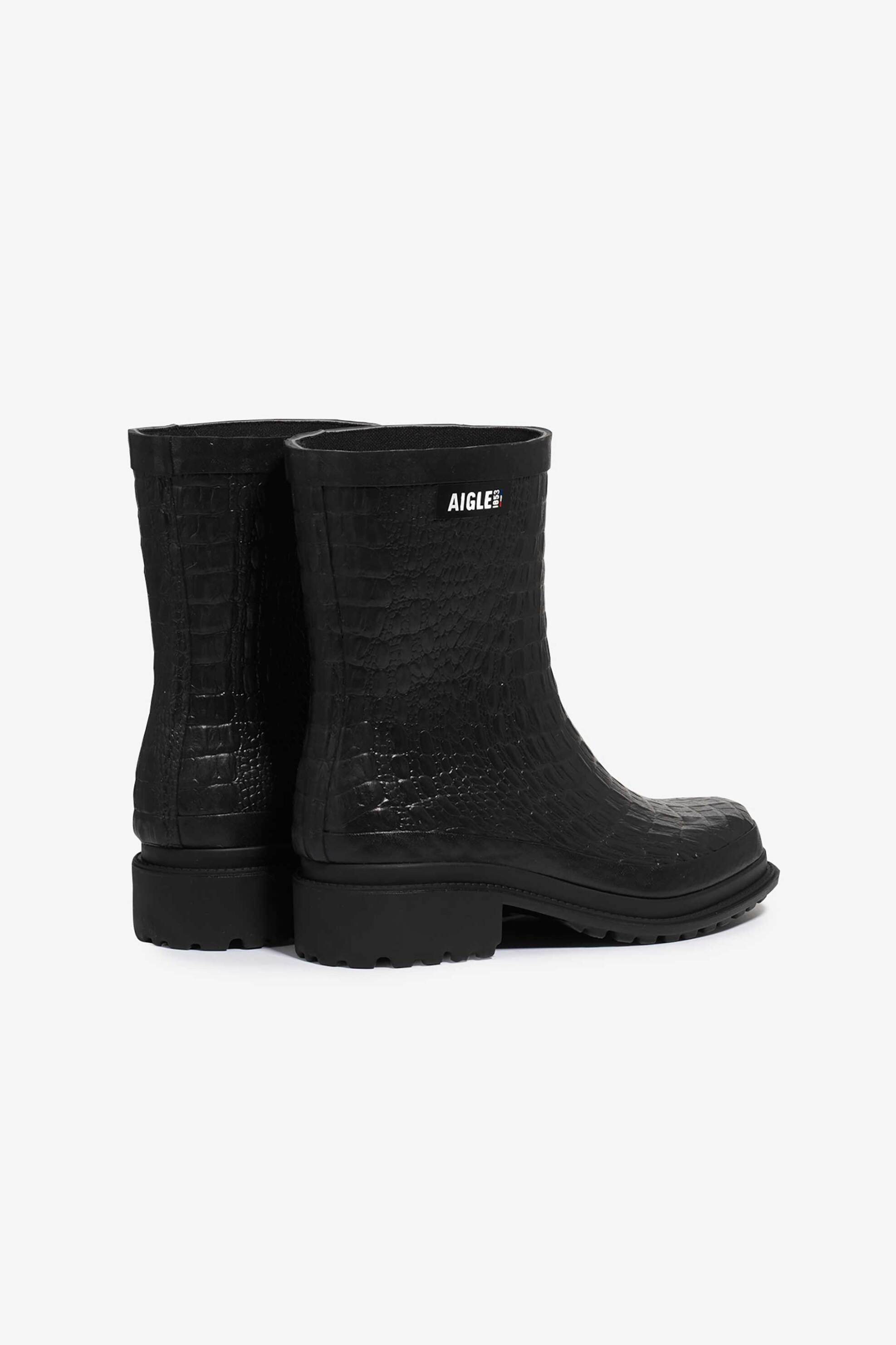 AIGLE Aigle γυναικείες κοντές γαλότσες croco - FULFEEL MID CR Μαύρο - 3