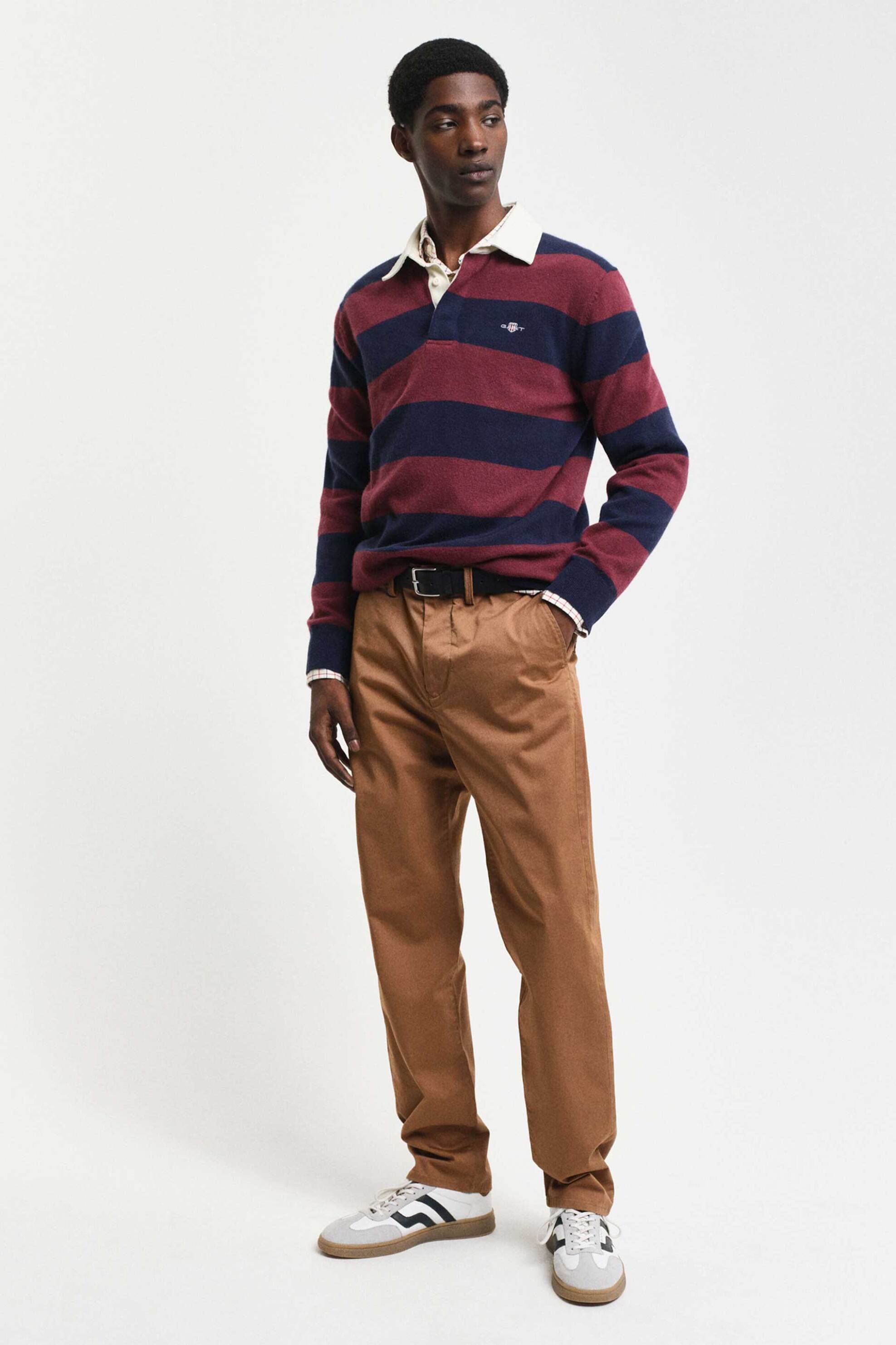 Gant ανδρικό chino παντελόνι Regular Fit (34L) - 1505222 Ταμπά