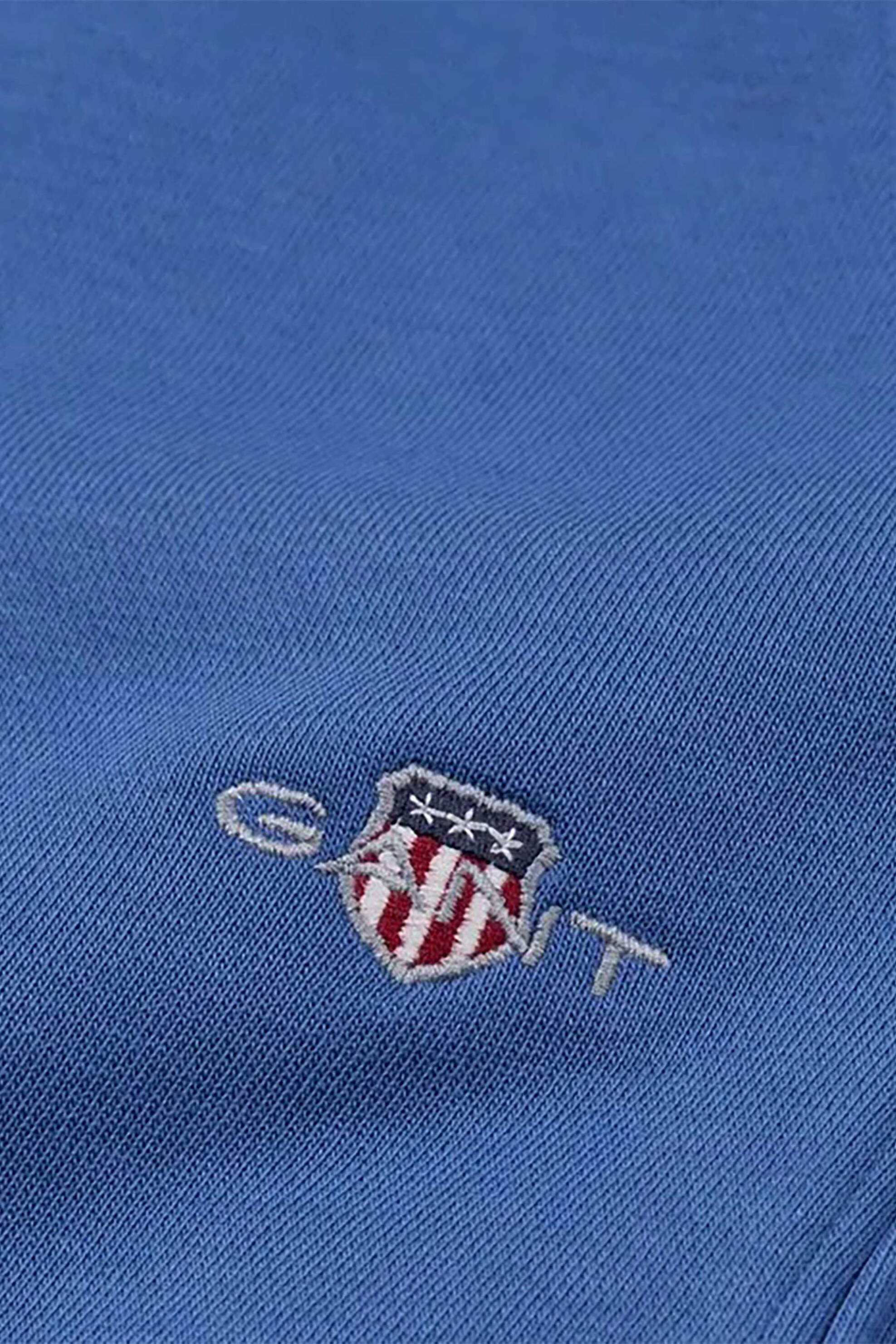 Gant ανδρικό παντελόνι φόρμας μονόχρωμο με κεντημένο λογότυπο Regular Fit - 2009026 Μπλε φωτογραφία