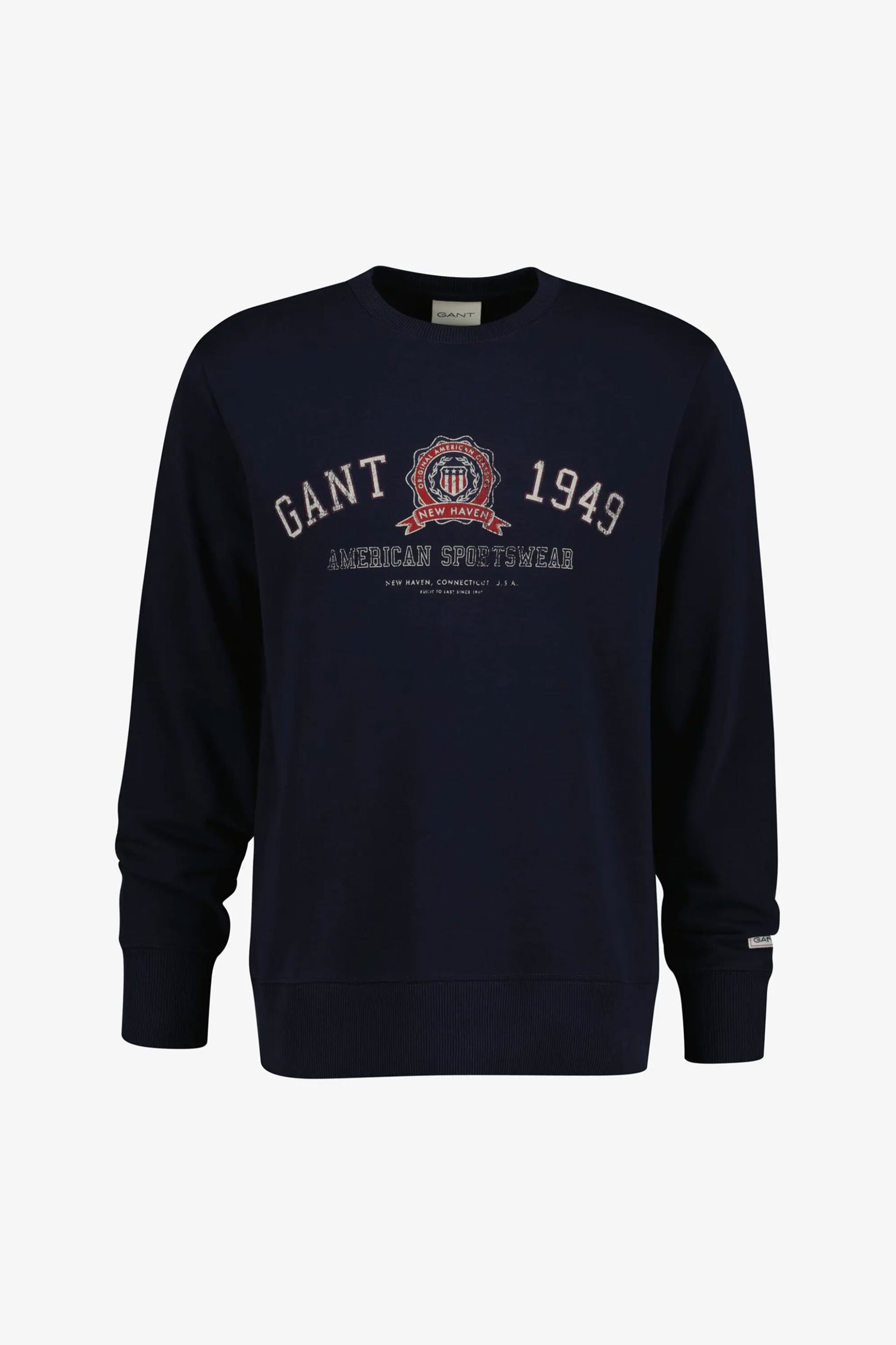 Gant ανδρική μπλούζα φούτερ με graphic logo print Regular Fit - 2067060 Μπλε Σκούρο