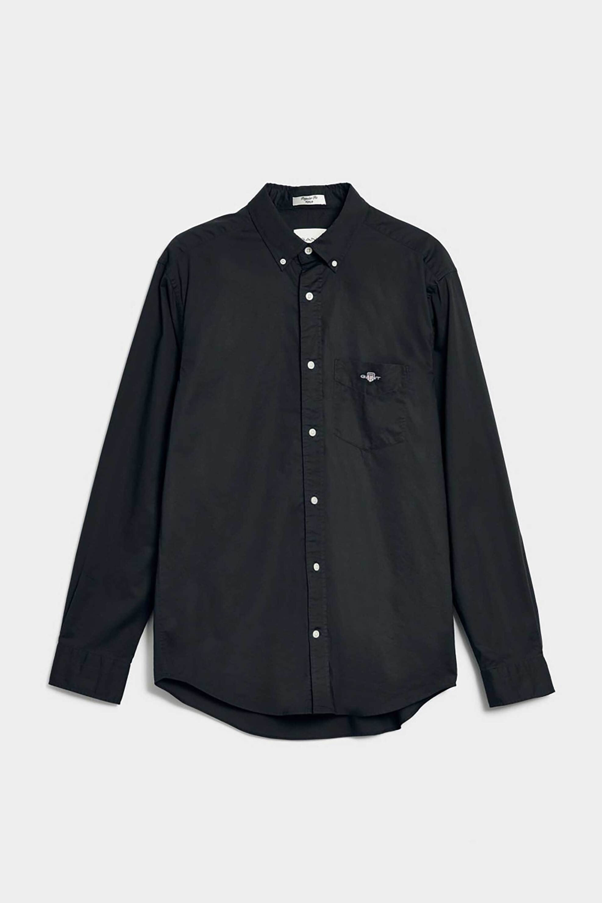 Gant Ανδρικό Πουκάμισο Poplin Button Down με Τσέπη Και Κεντημένο Λογότυπο Regular Fit - 3000100 Μαύρο
