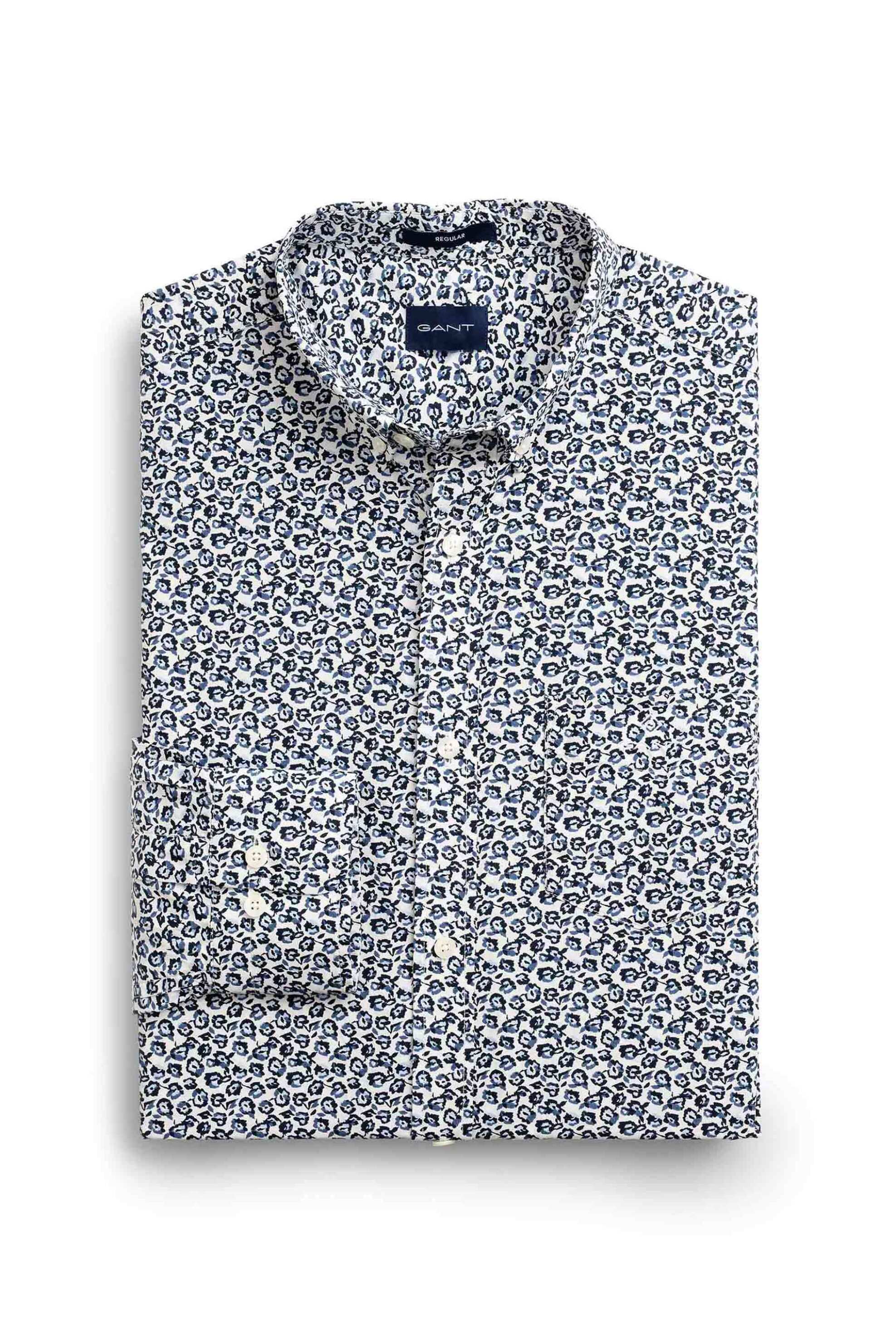 Gant ανδρικό πουκάμισο button down με all-over floral print Regular Fit - 3004970 Λευκό