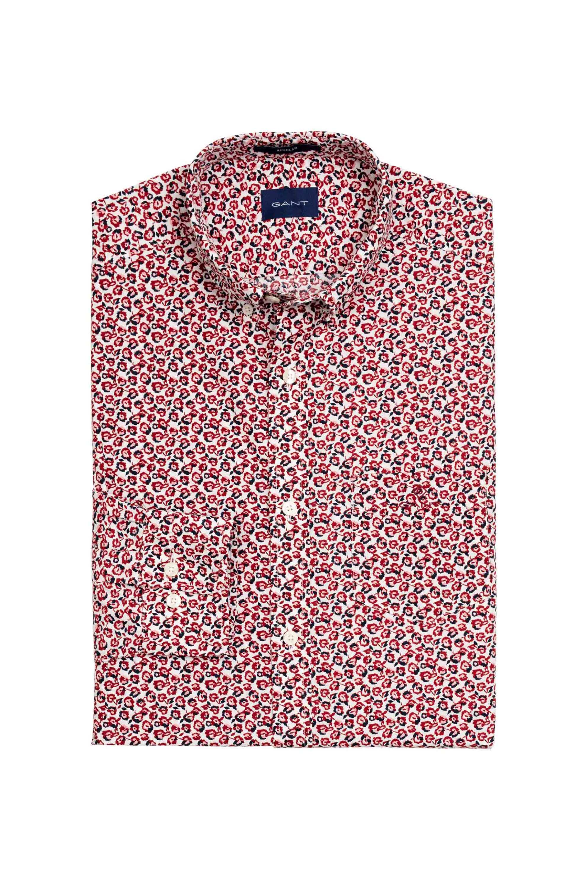 Gant ανδρικό πουκάμισο button down με all-over floral print Regular Fit - 3004970 Κόκκινο