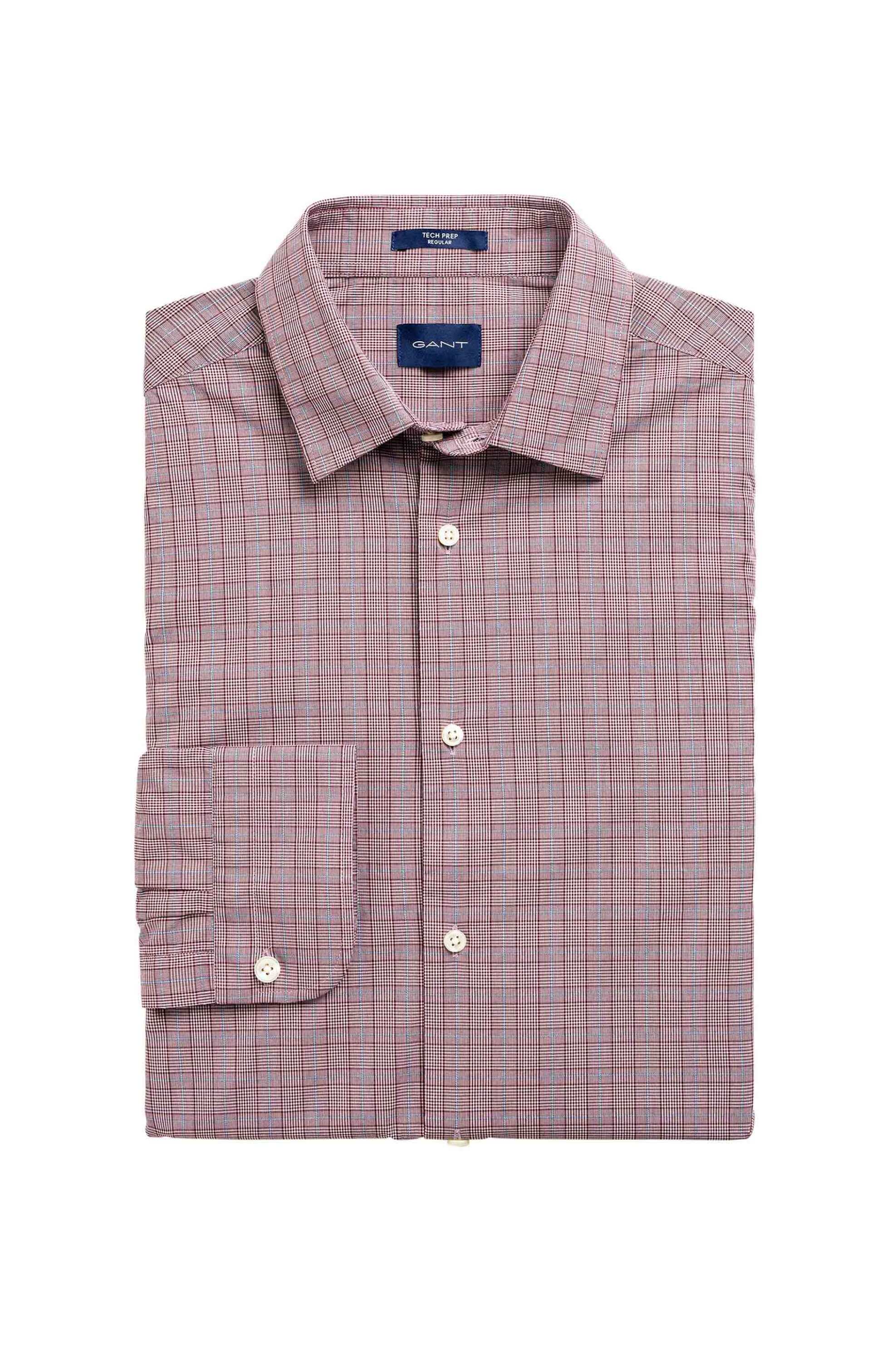 Gant ανδρικό πουκάμισο με καρό σχέδιο Regular Fit - 3021034 Κόκκινο