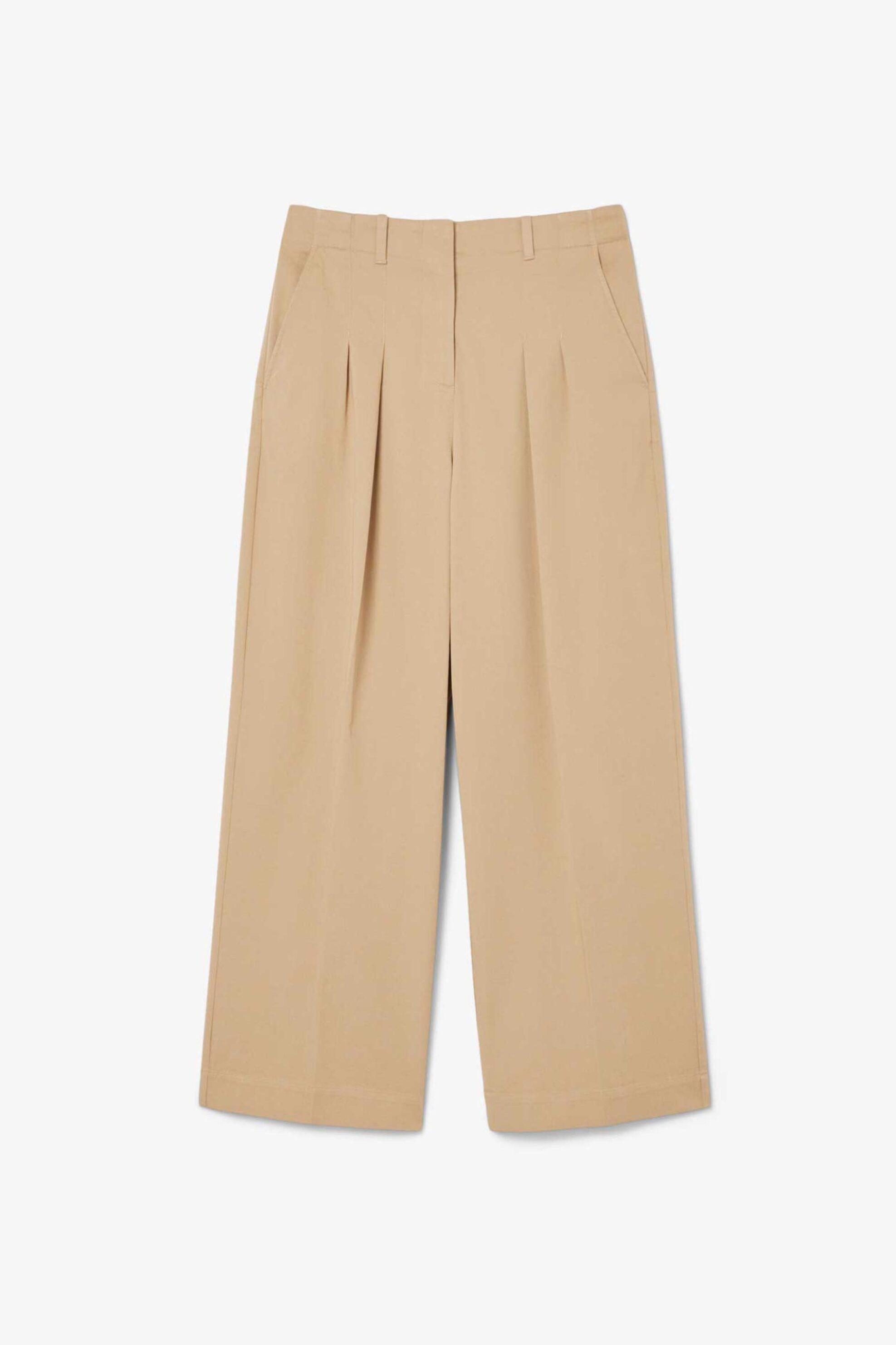 LACOSTE Lacoste γυναικείο chino παντελόνι stretch gabardine Loose Fit - HF0205-00 Μπεζ