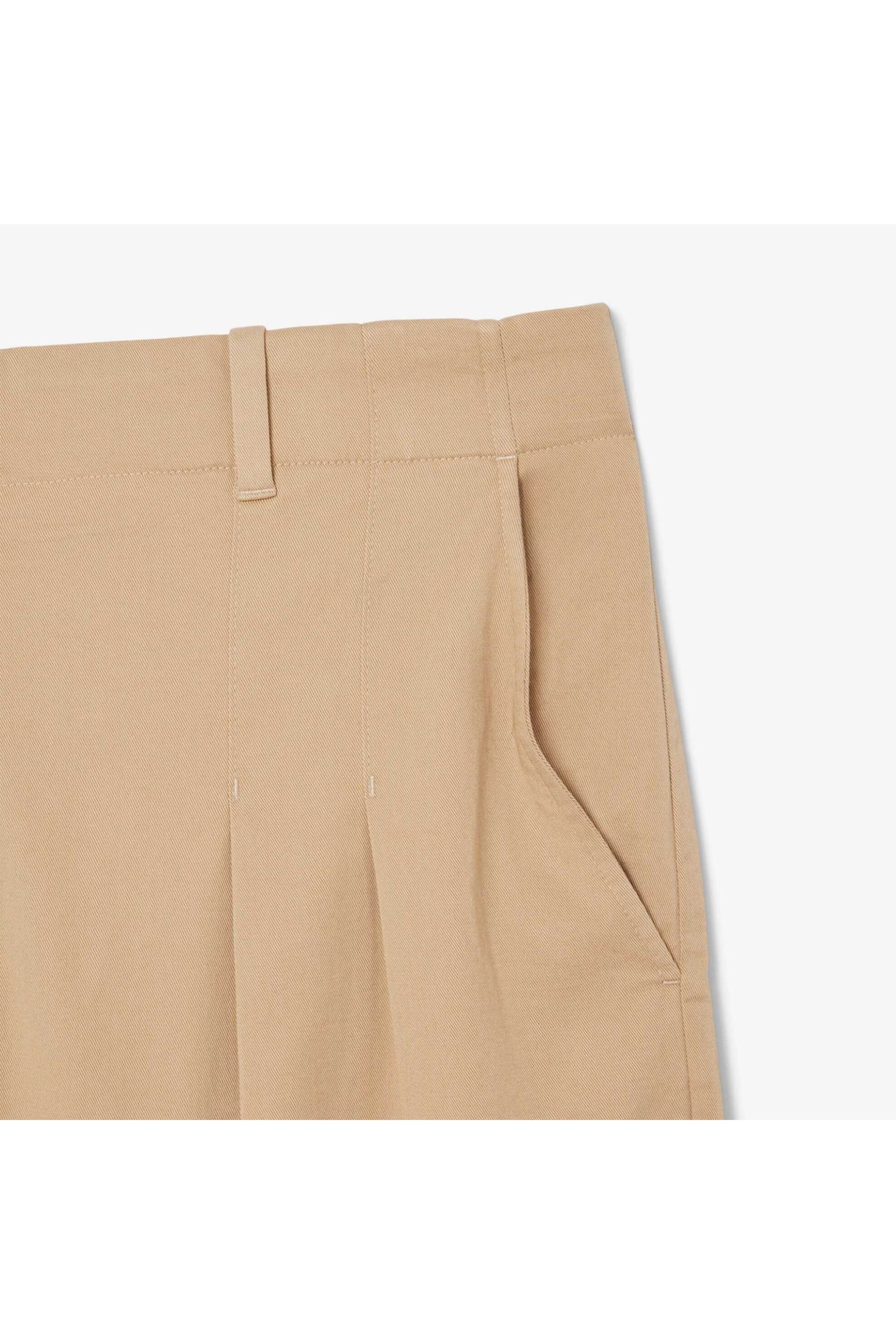 Lacoste γυναικείο chino παντελόνι stretch gabardine Loose Fit - HF0205-00 Μπεζ φωτογραφία