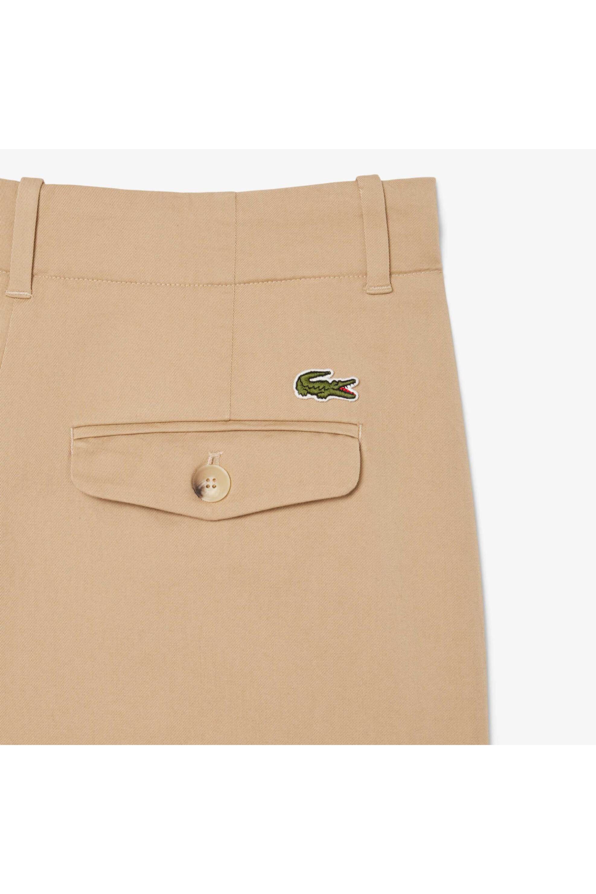 Lacoste γυναικείο chino παντελόνι stretch gabardine Loose Fit - HF0205-00 Μπεζ φωτογραφία
