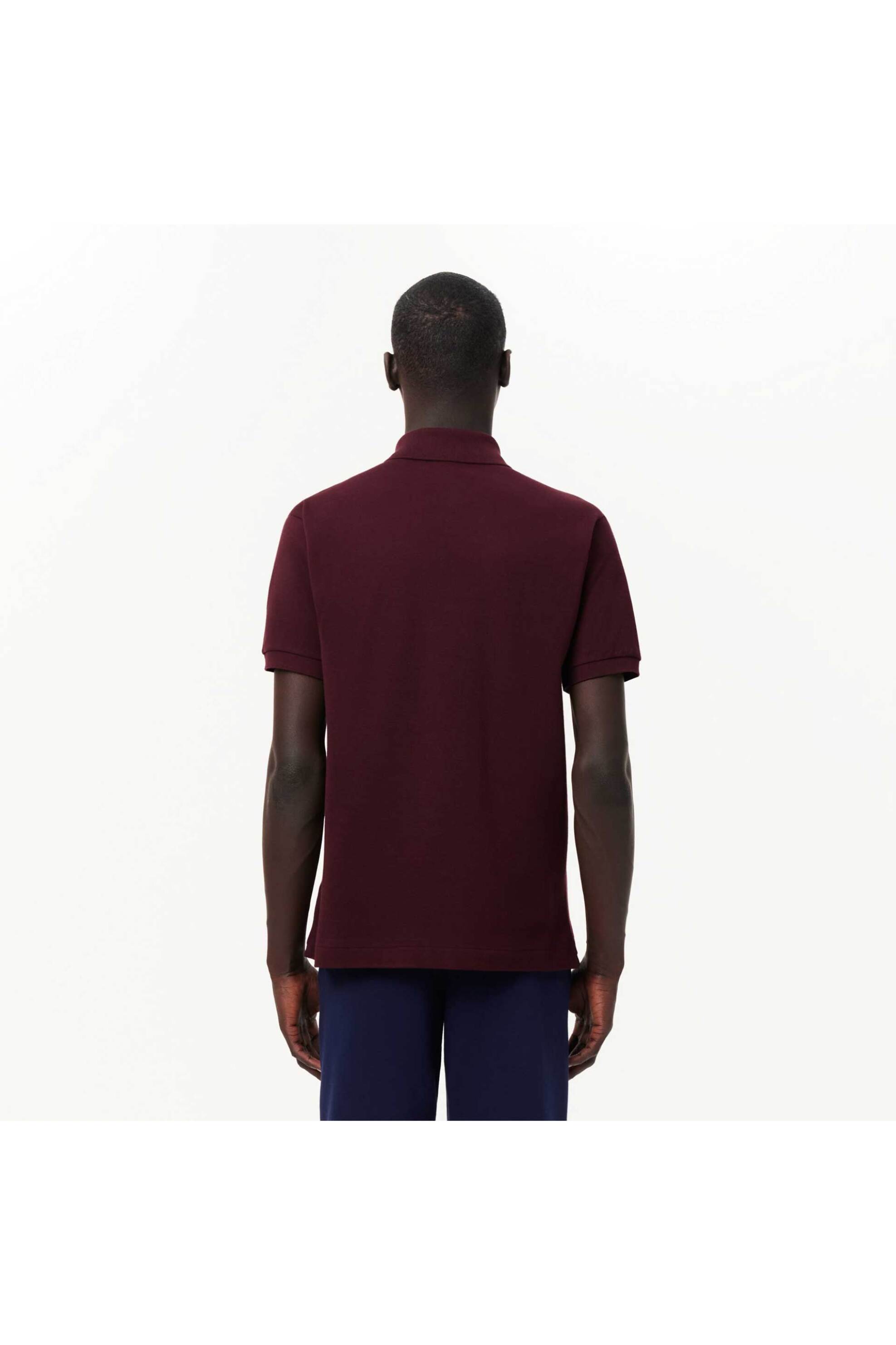 Lacoste Ανδρική Μπλούζα Πόλο Πικέ Κοντομάνικη με Κεντημένο Λογότυπο Classic Fit - L1212 Βυσσινί