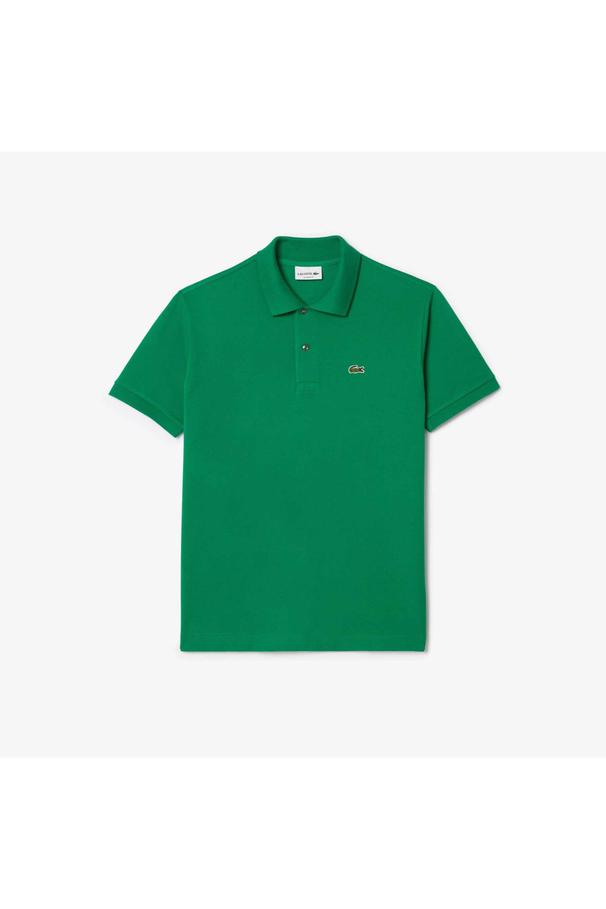 Lacoste Ανδρική Μπλούζα Πόλο Πικέ Κοντομάνικη με Κεντημένο Λογότυπο Classic Fit - L1212 Πράσινο Tropical