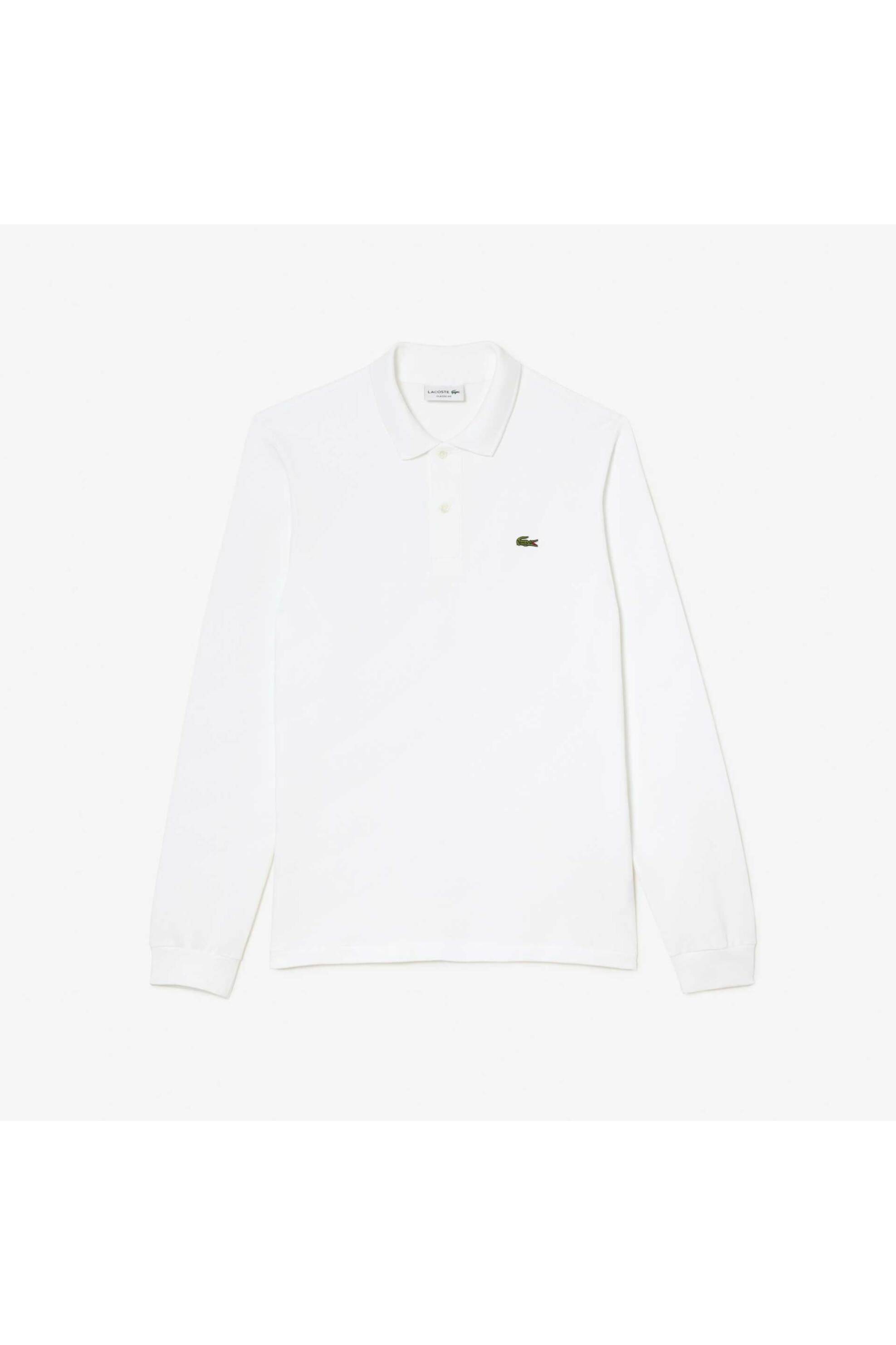Lacoste Ανδρική Μπλούζα Πόλο Πικέ με Κεντημένο Λογότυπο Classic Fit - L1312 Λευκό