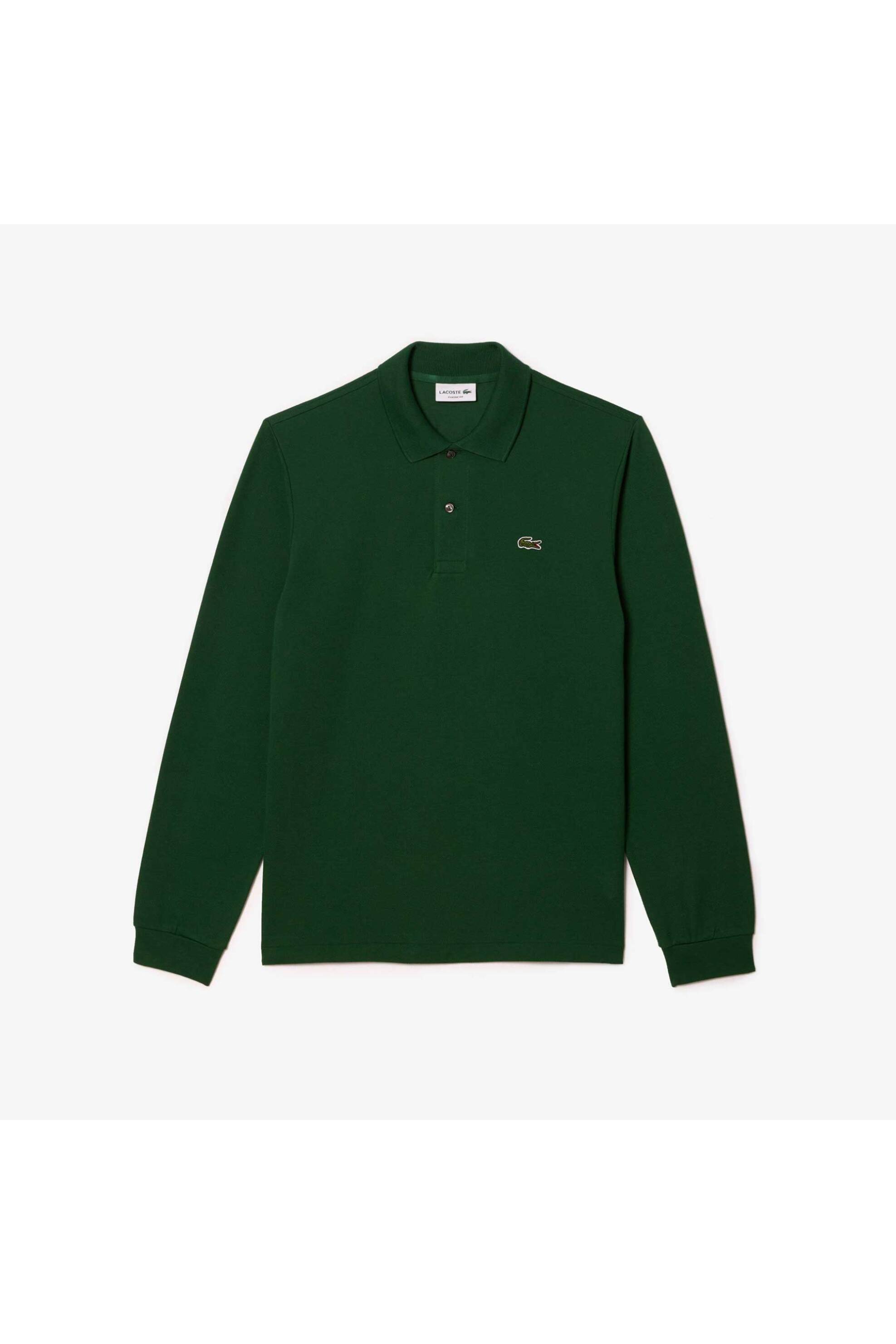 Lacoste Ανδρική Μπλούζα Πόλο Πικέ με Κεντημένο Λογότυπο Classic Fit - L1312 Πράσινο Σκούρο
