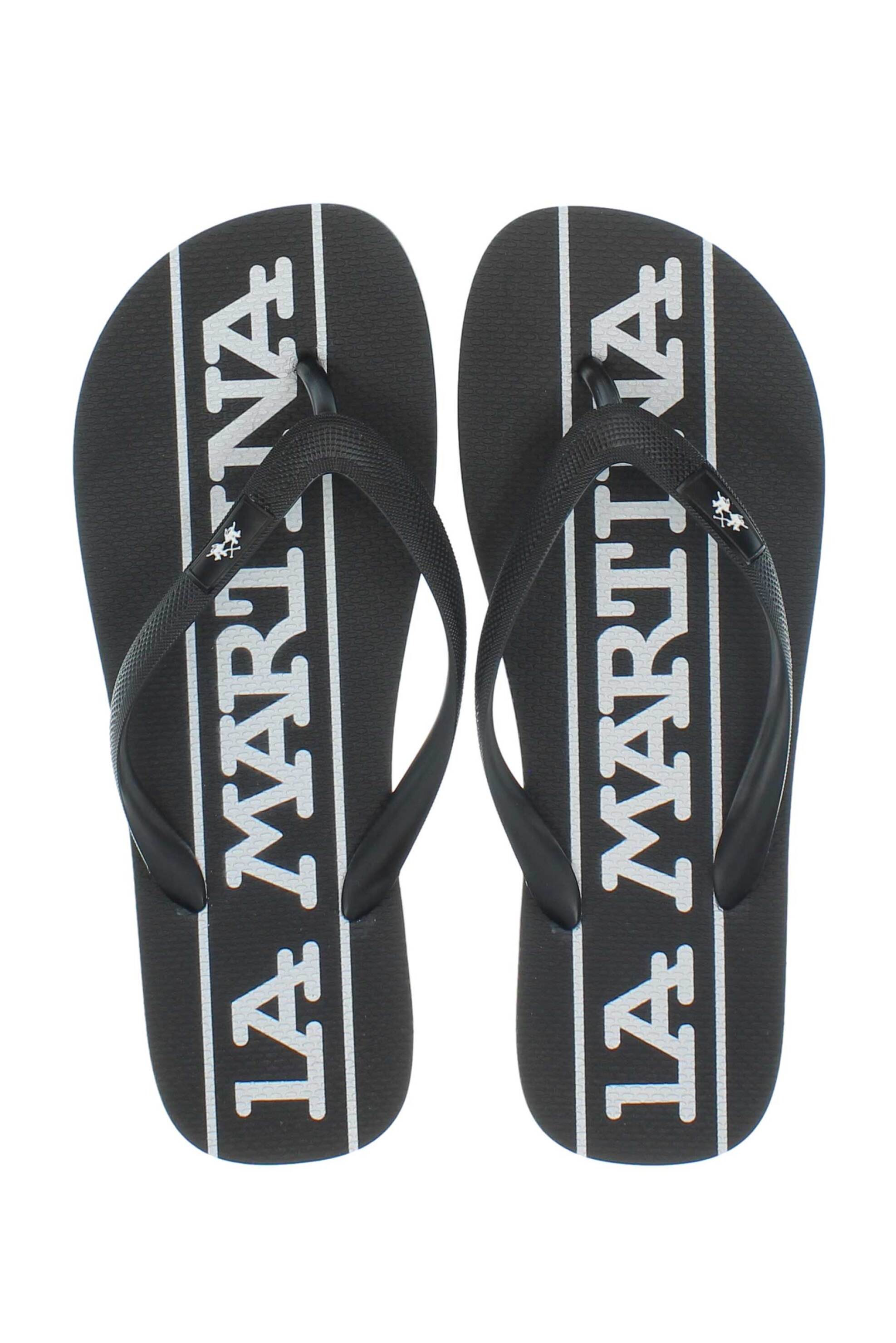 La Martina ανδρικές σαγιονάρες με λογότυπο - LFM251090-3330 Μαύρο