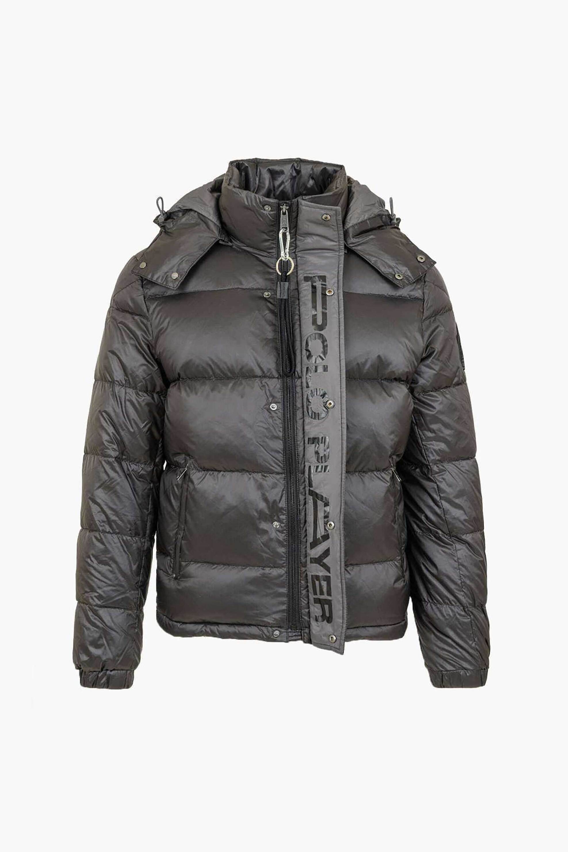 La Martina ανδρικό puffer μπουφάν με καπιτονέ σχέδιο και κουκούλα Regular Fit "Bert" - MBO021-PA067 Μαύρο φωτογραφία