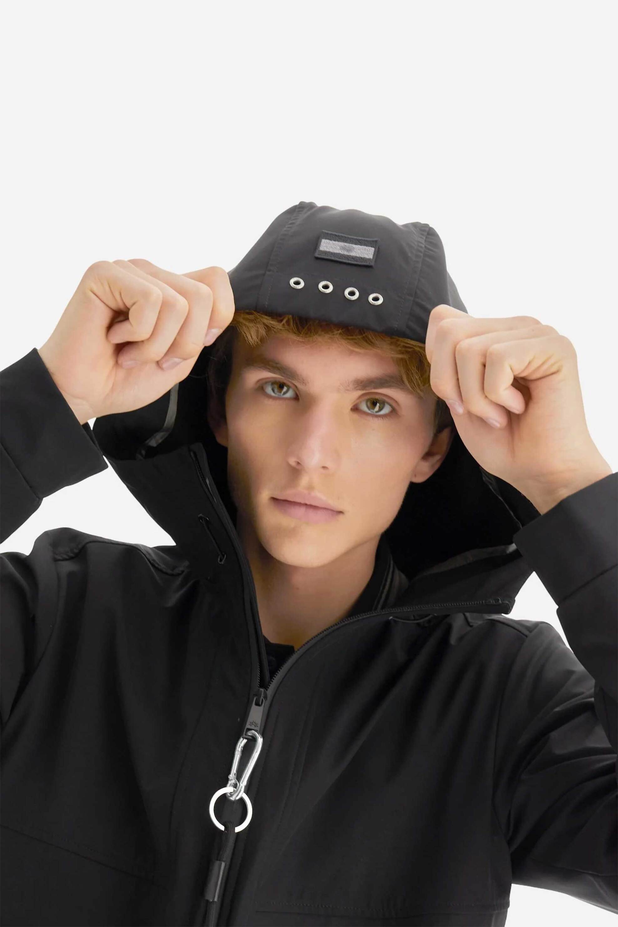 La Martina ανδρικό μπουφάν με κουκούλα και logo patch Regular Fit "Barnabas" - MBO301-PA121 Μαύρο φωτογραφία