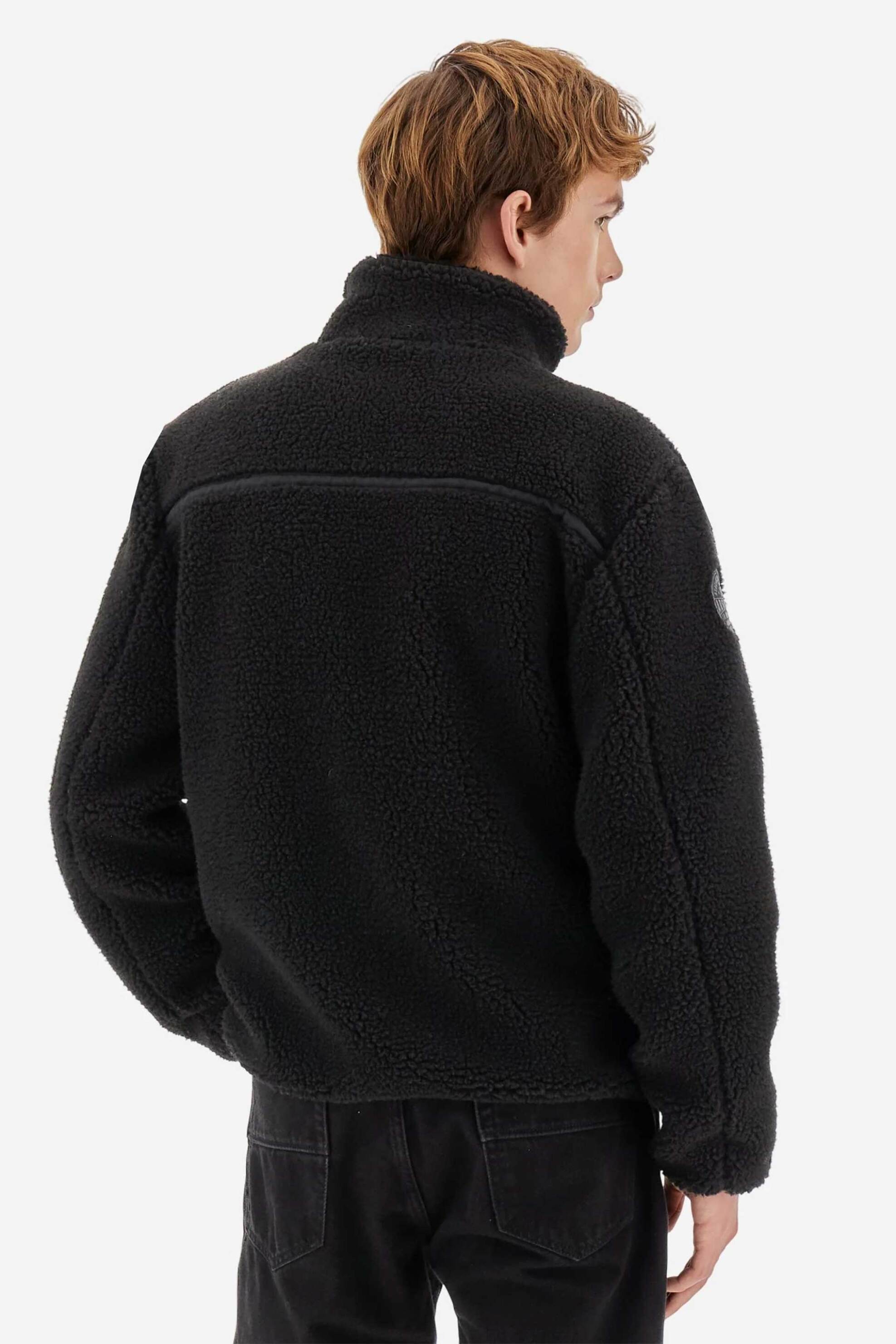 La Martina ανδρικό μπουφάν μπουκλέ με ψηλό λαιμό Regular Fit "Barney" - MBO302-FP115 Μαύρο φωτογραφία