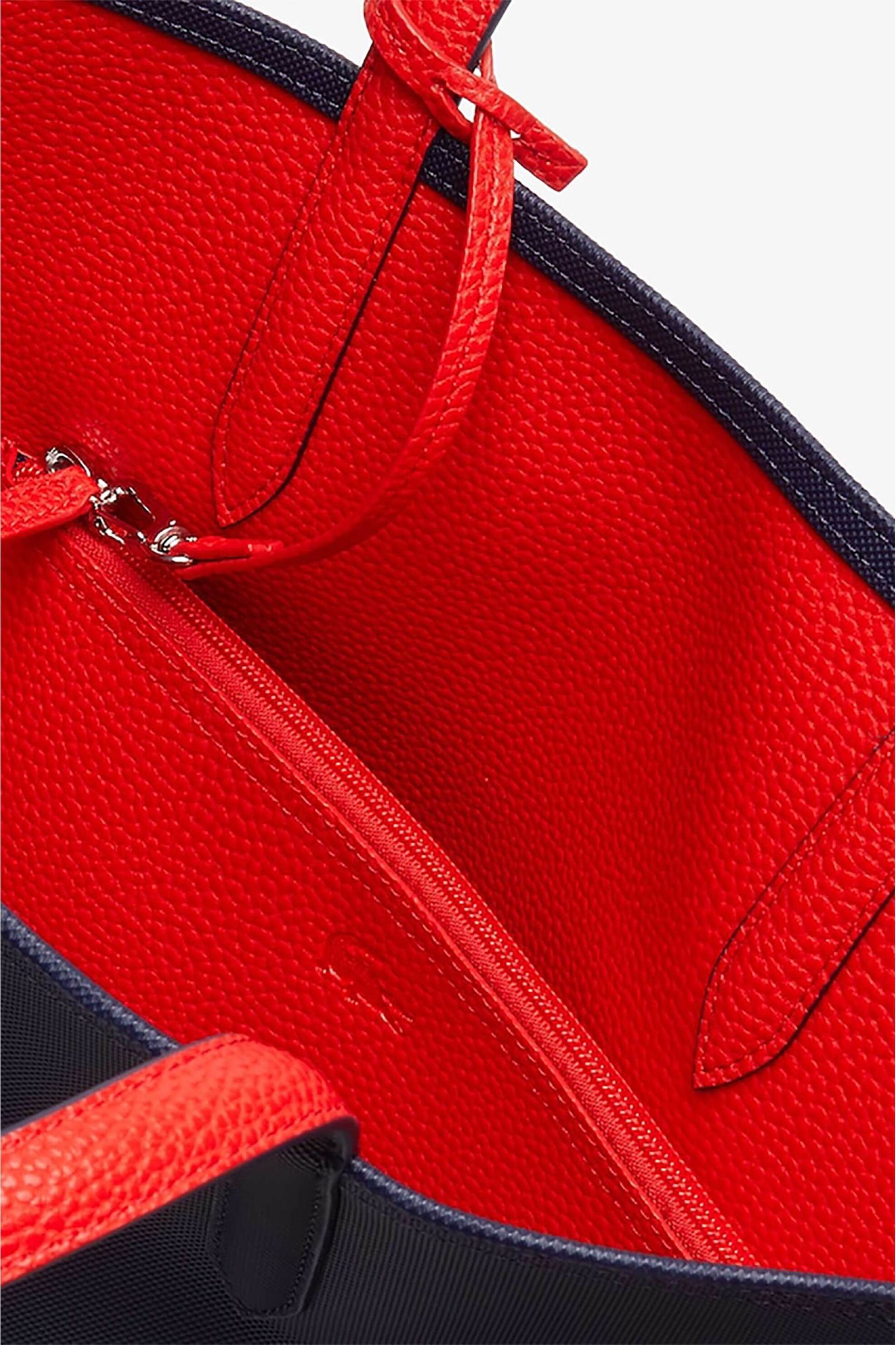 Lacoste Γυναικεία Τσάντα Tote Πικέ Διπλής Όψης με Λογότυπο Anna Reversible - Nf2142Aa Μπλε Σκούρο