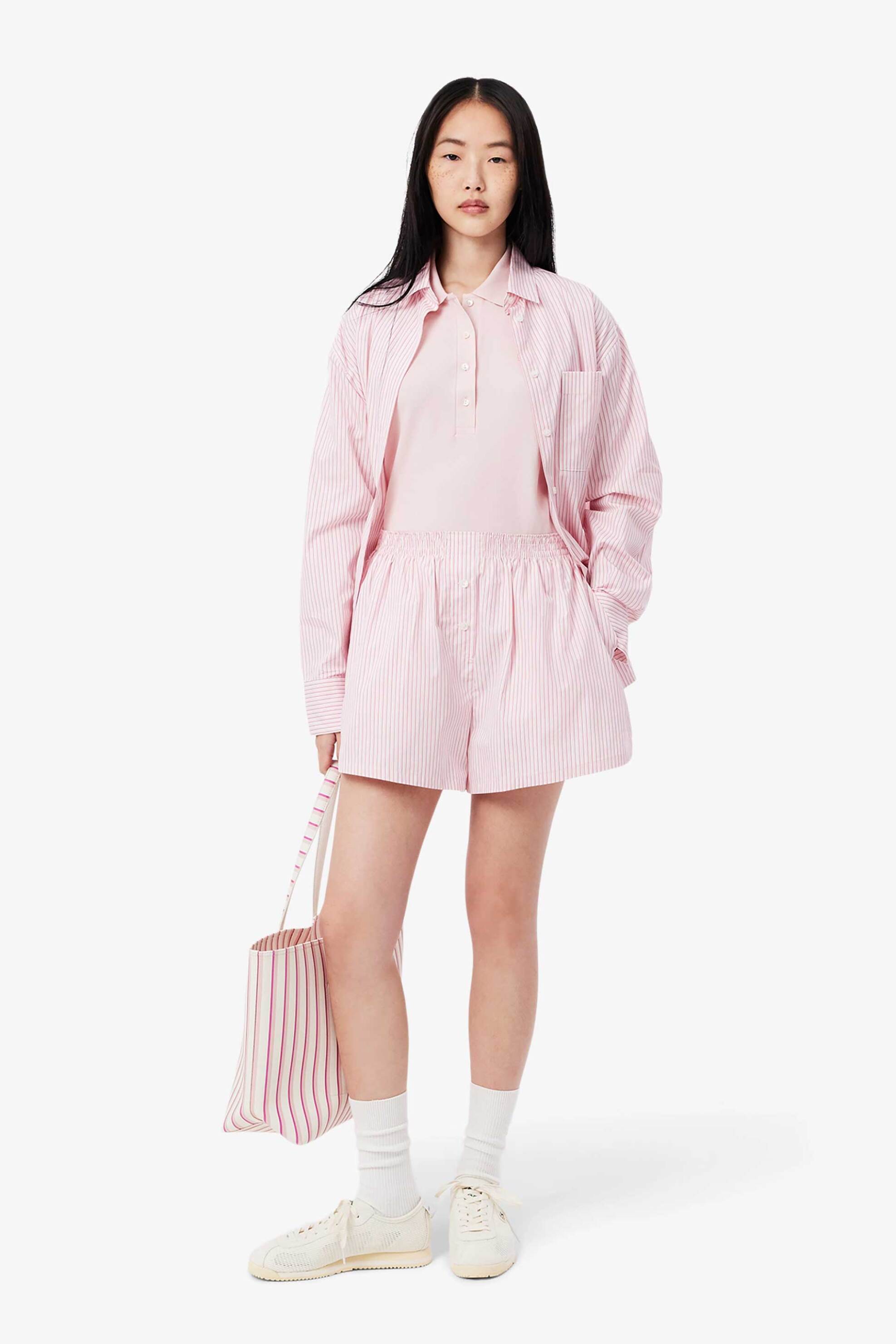 Lacoste γυναικεία μπλούζα πόλο αμάνικη πικέ με κεντημένο λογότυπο Slim Fit - PF5445 Ροζ Ανοιχτό φωτογραφία