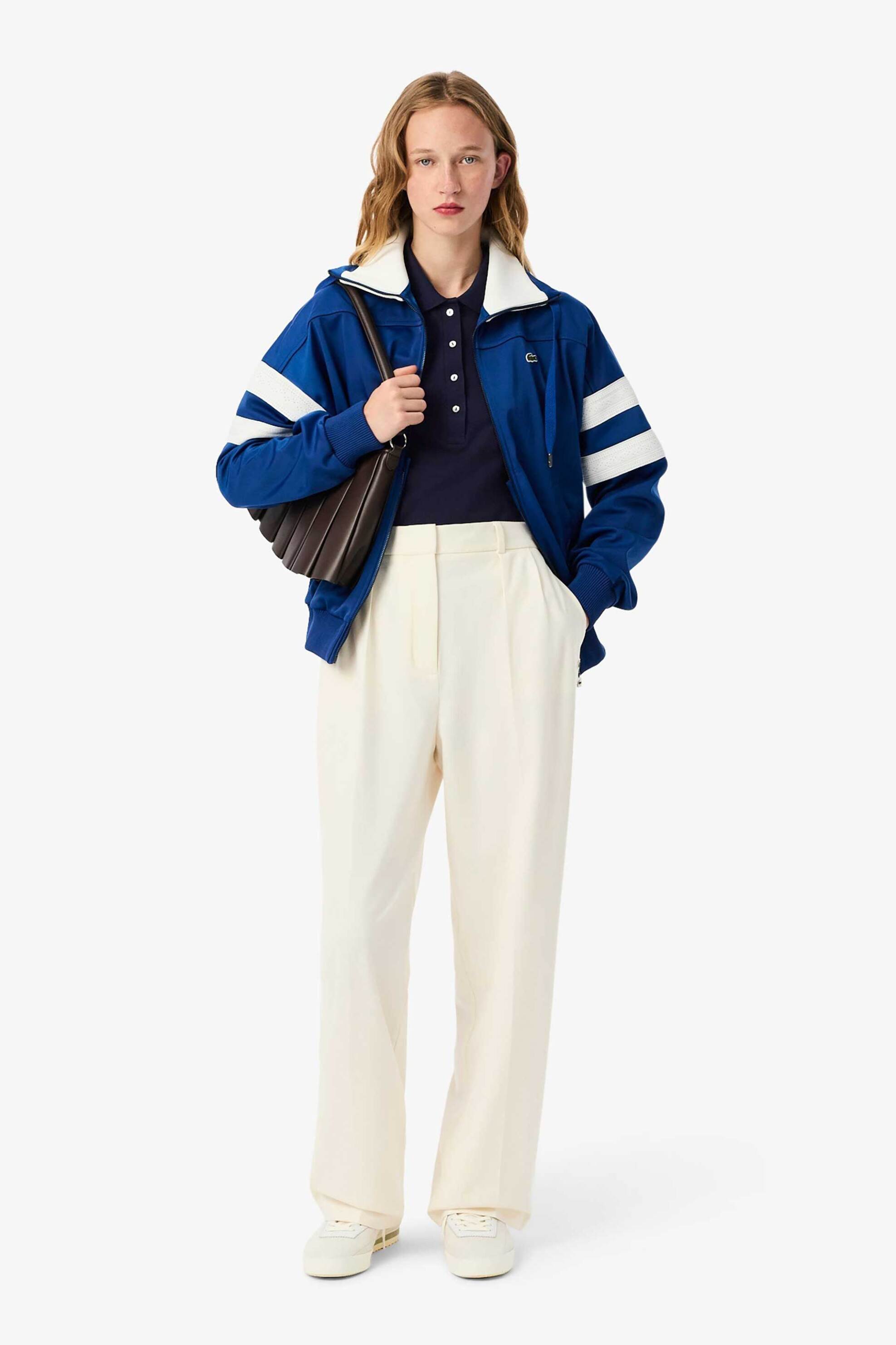 Lacoste γυναικεία μπλούζα πόλο πικέ με ton-sur-ton κεντημένο λογότυπο Slim Fit - PF5464 Μπλε Σκούρο φωτογραφία