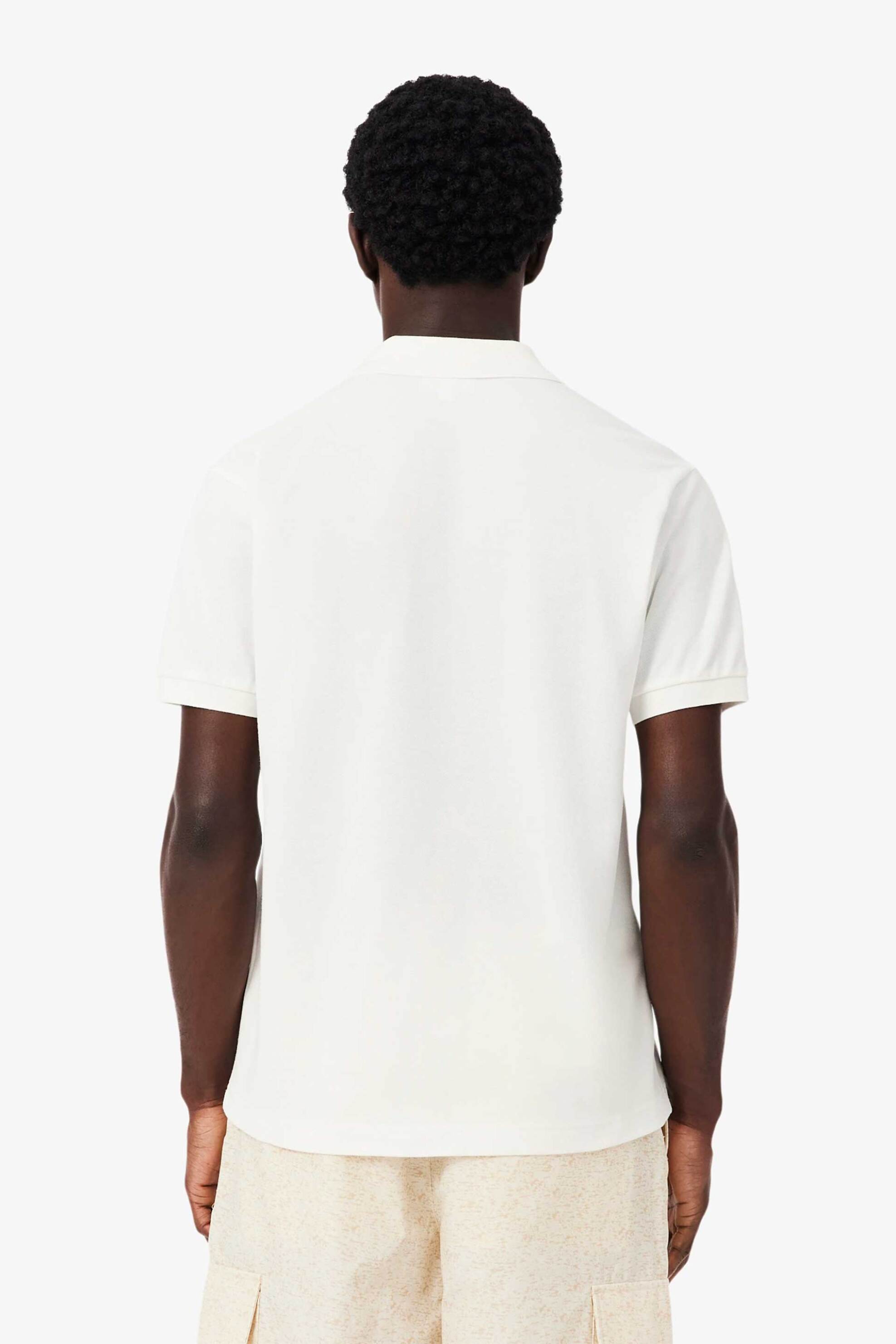 Lacoste Ανδρική Μπλούζα Πόλο Πικέ με Λογότυπο Και Tennis Ball Motif Classic Fit - Ph2080 Λευκό