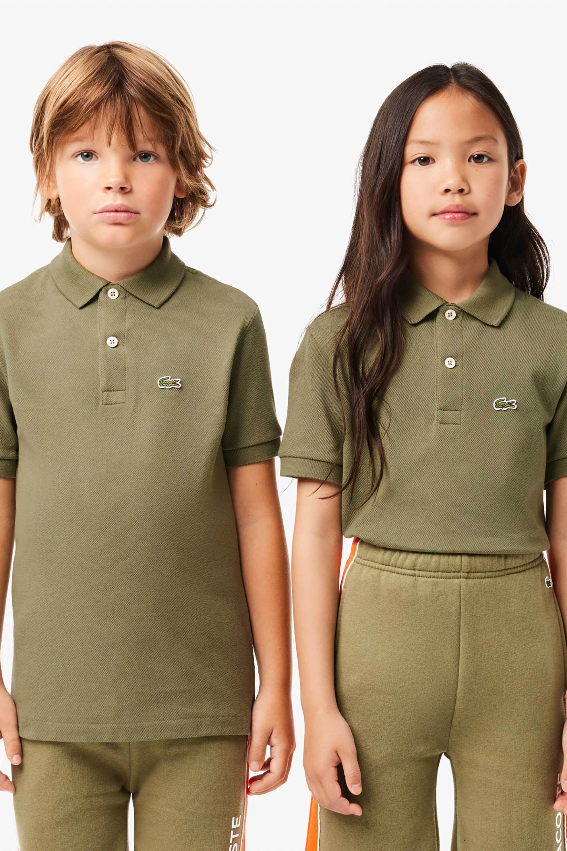LACOSTE Lacoste παιδική μπλούζα πόλο πικέ με κεντημένο λογότυπο Regular Fit - PJ2909 Λαδί