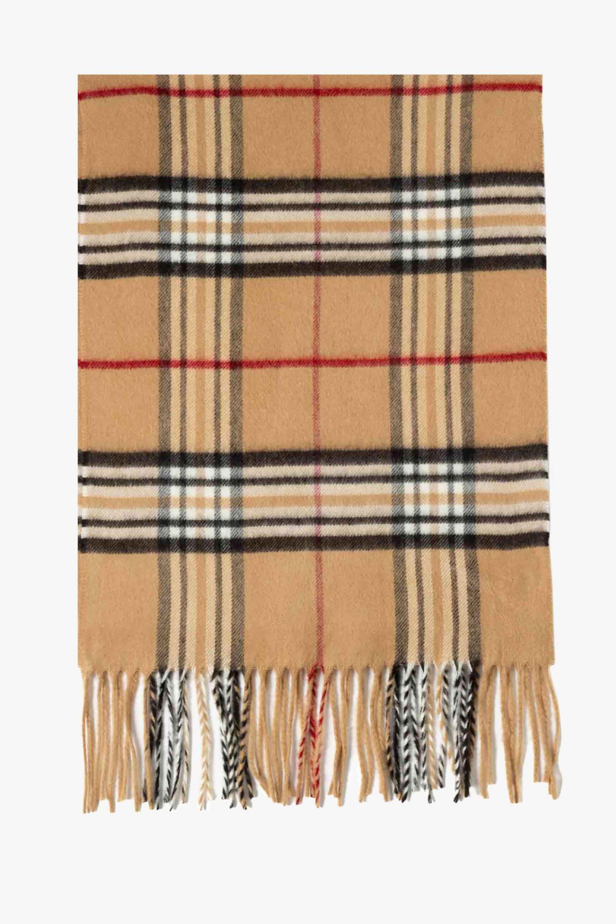 THE BOSTONIANS The Bostonians ανδρικό κασκόλ με καρό σχέδιο και κρόσσια "Copley" - SC701130 Καμηλό