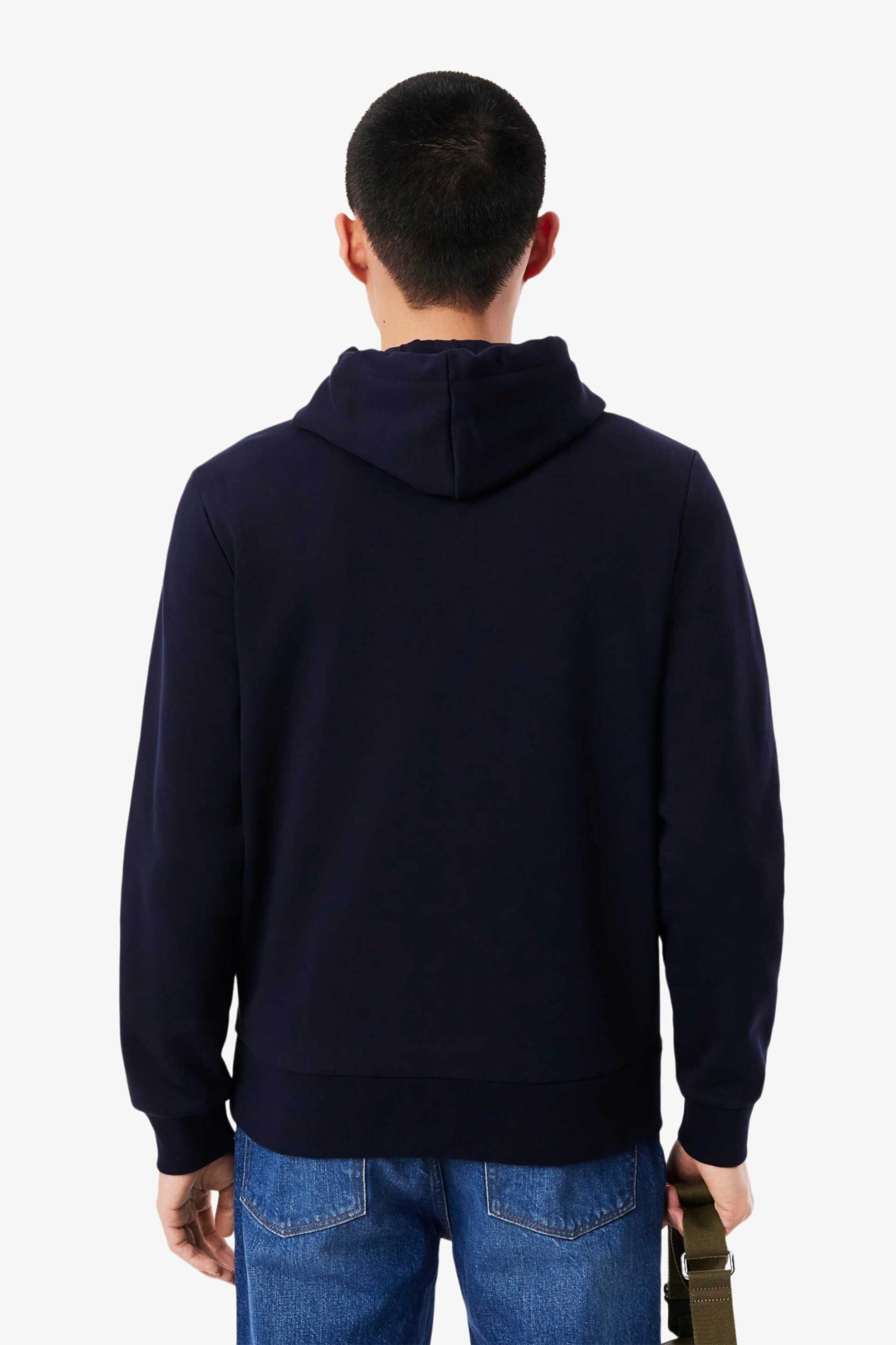 Lacoste ανδρική μπλούζα φούτερ με κουκούλα και κεντημένο λογότυπο - SH9623 Μπλε Σκούρο φωτογραφία