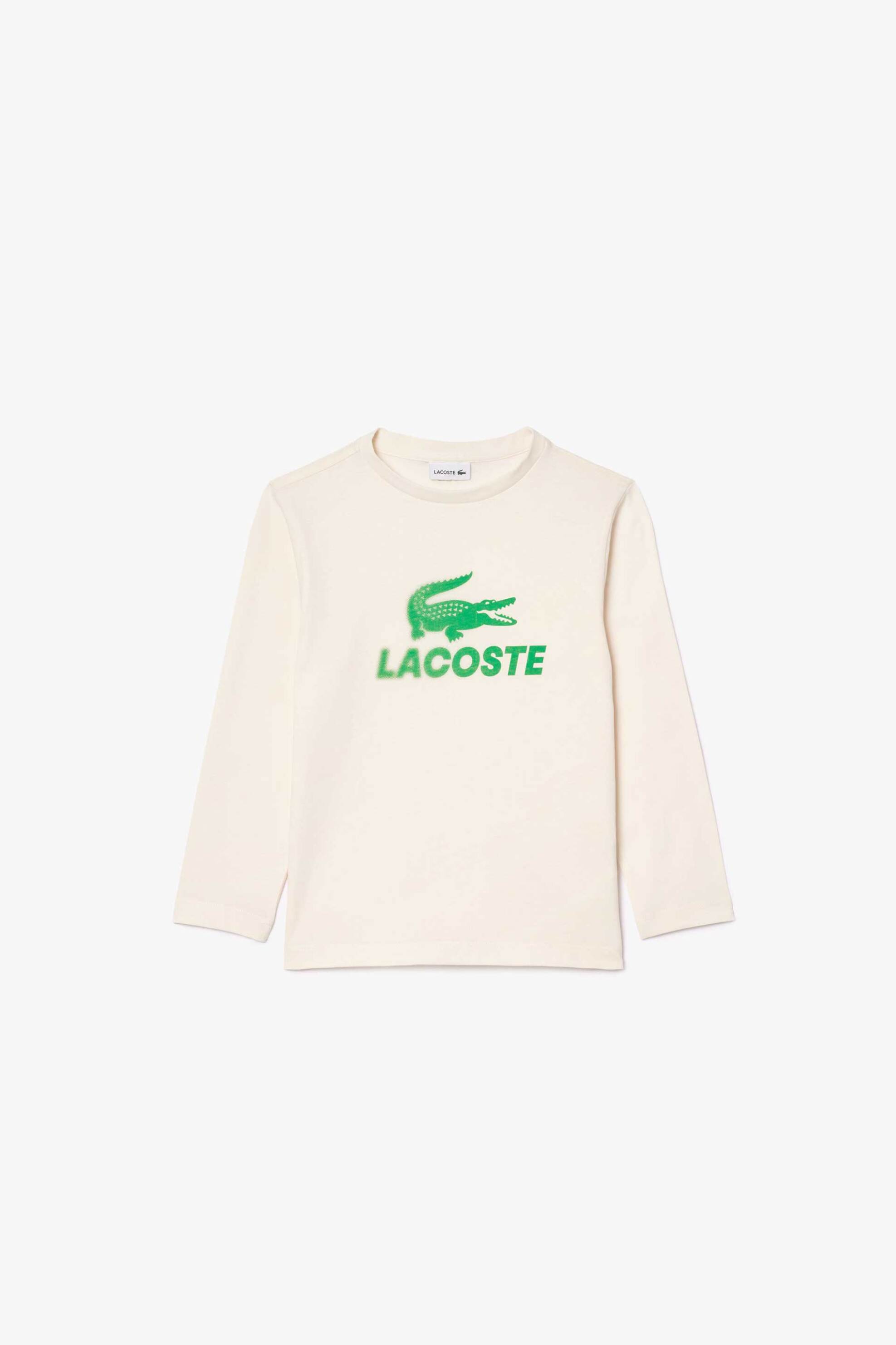 LACOSTE Lacoste παιδική μακρυμάνικη μπλούζα με logo print - TJ2567-00 Εκρού