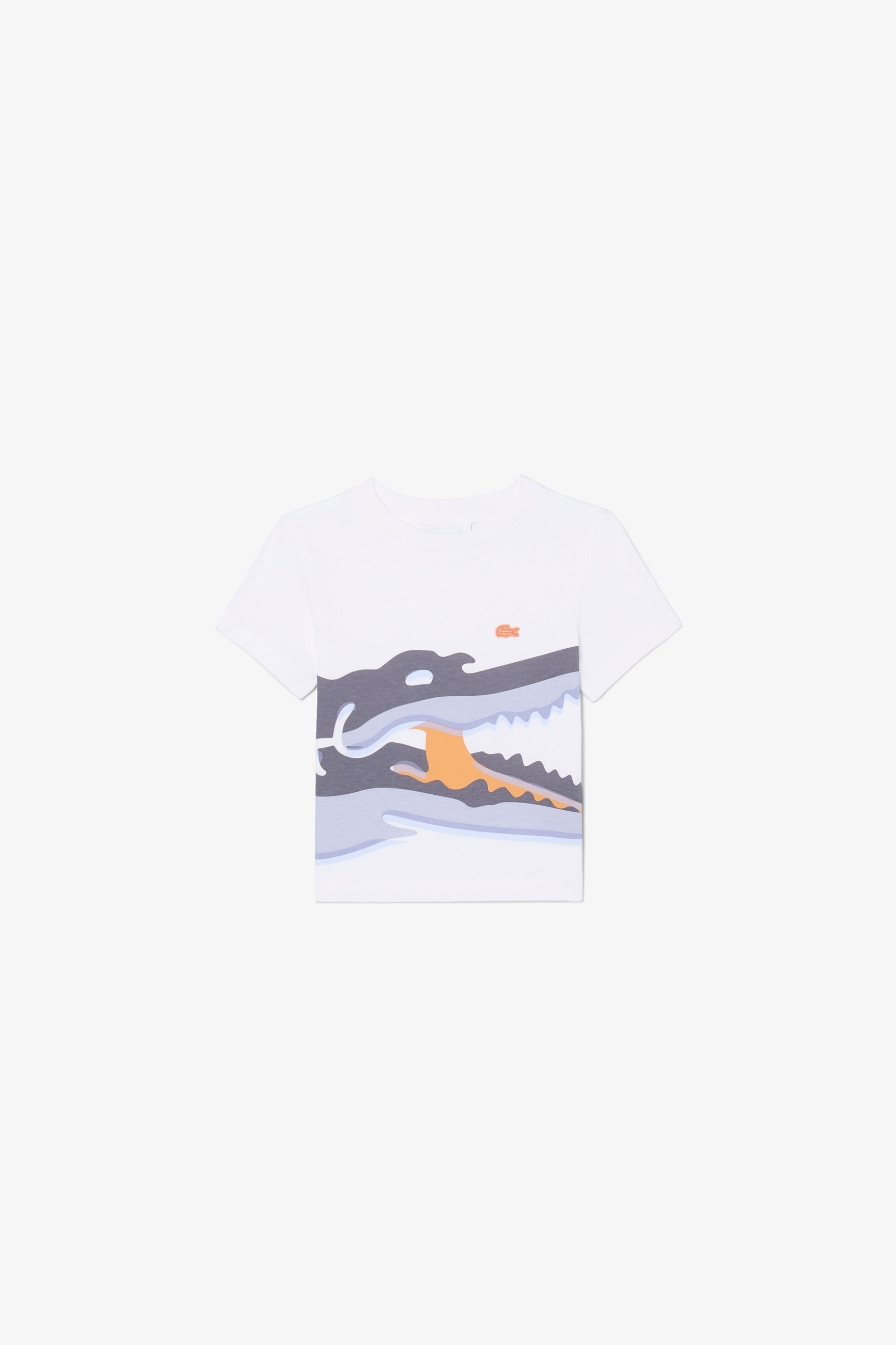 Lacoste Παιδικό T-Shirt με Crocodile Print (2-7 Ετών) - Tj6935 Λευκό
