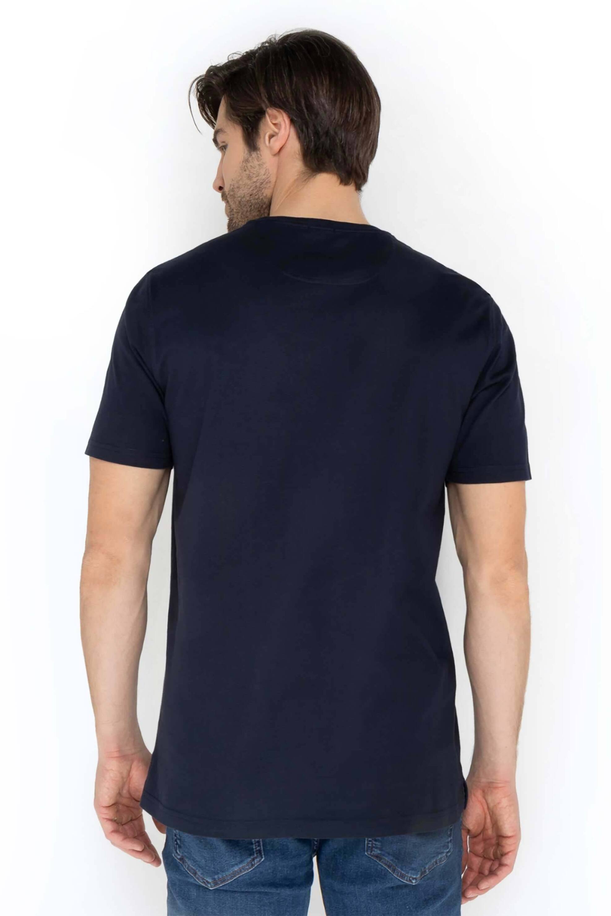 The Bostonians Ανδρικό T-Shirt με Graphic Logo Print Regular Fit - Ts1286N Μπλε Σκούρο