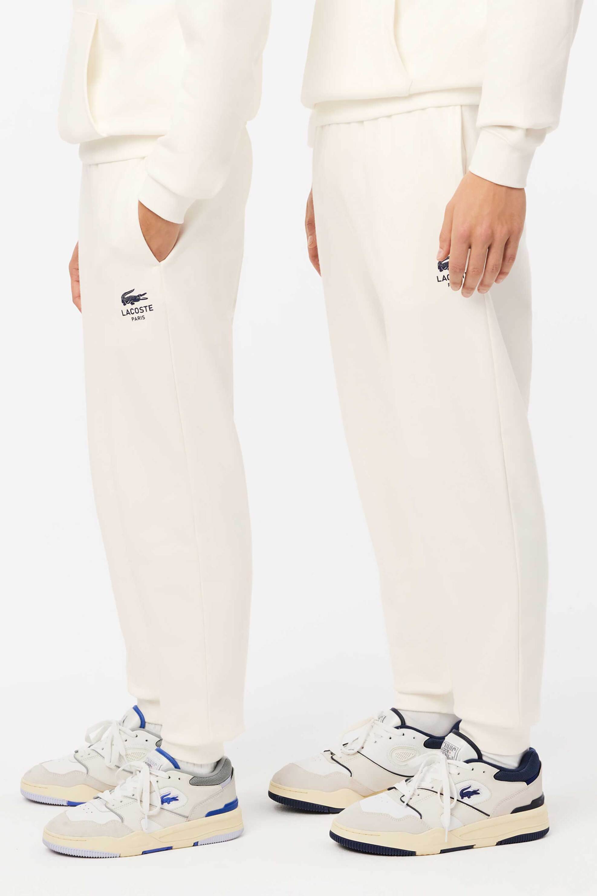 Lacoste unisex παντελόνι φόρμας με λογότυπο Tapered Fit - XH2724-00 Λευκό φωτογραφία