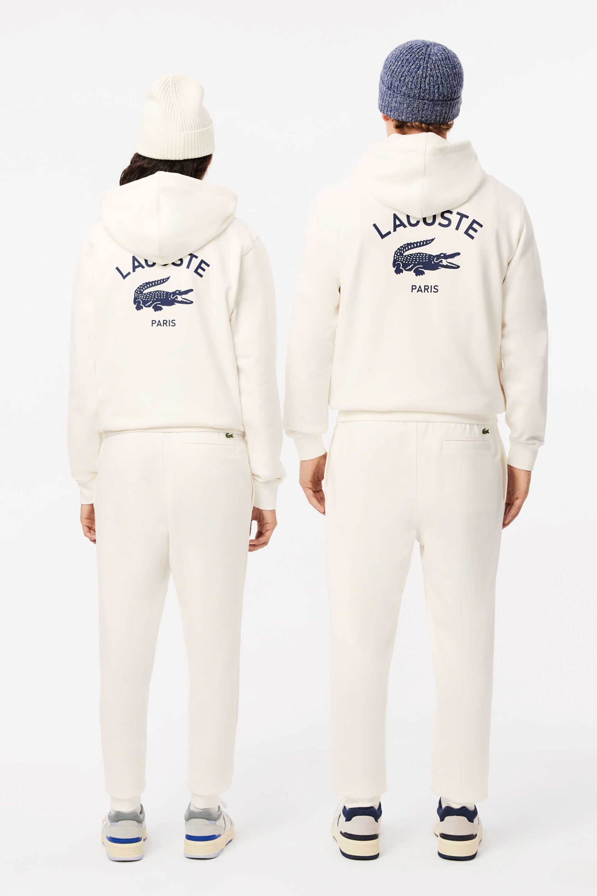 Lacoste unisex παντελόνι φόρμας με λογότυπο Tapered Fit - XH2724-00 Λευκό φωτογραφία