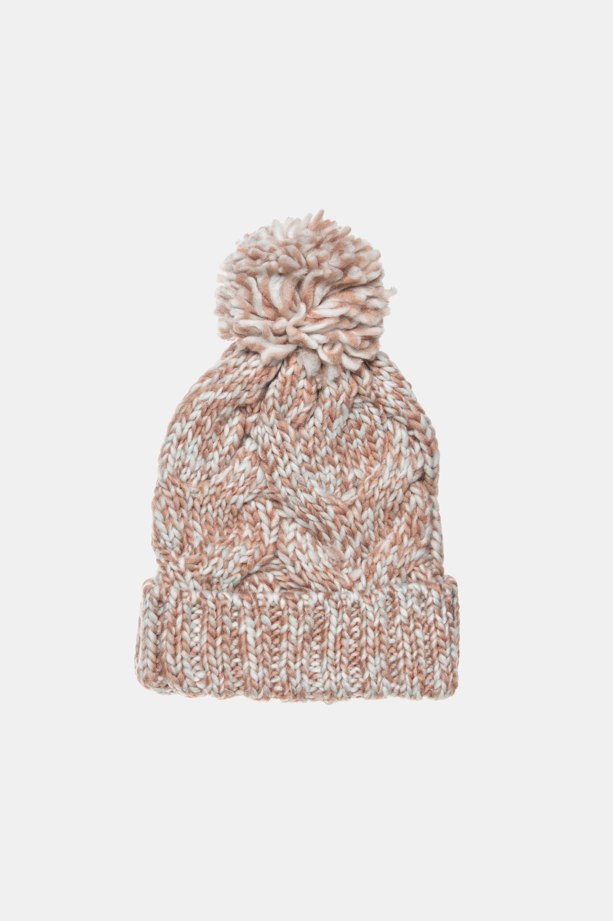 Alouette παιδικός πλεκτός σκούφος με χοντρή πλέξη και πομ πον one size (6-16 ετών) - 00021778 Σομόν