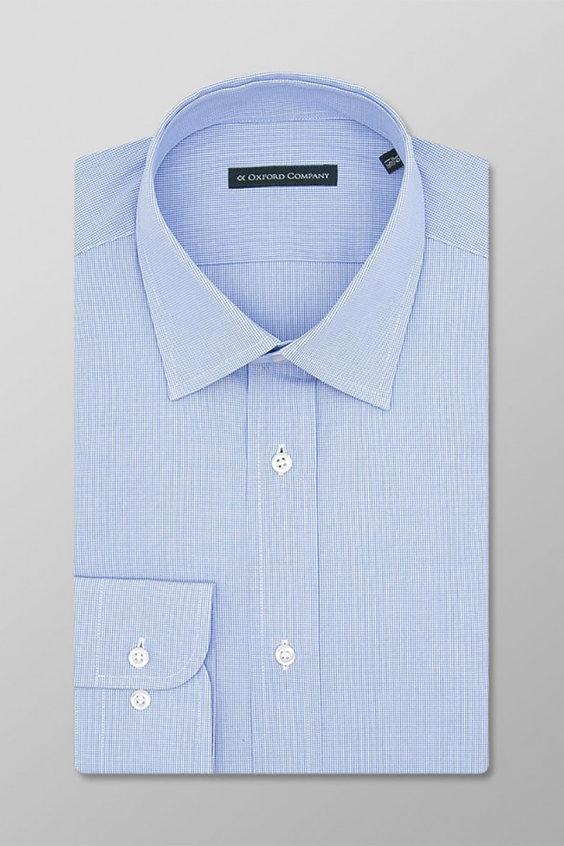 Oxford Company ανδρικό πουκάμισο city με ψιλό καρό σχέδιο Regular Fit "Classic" - M234NIL20.01 Μπλε Ανοιχτό