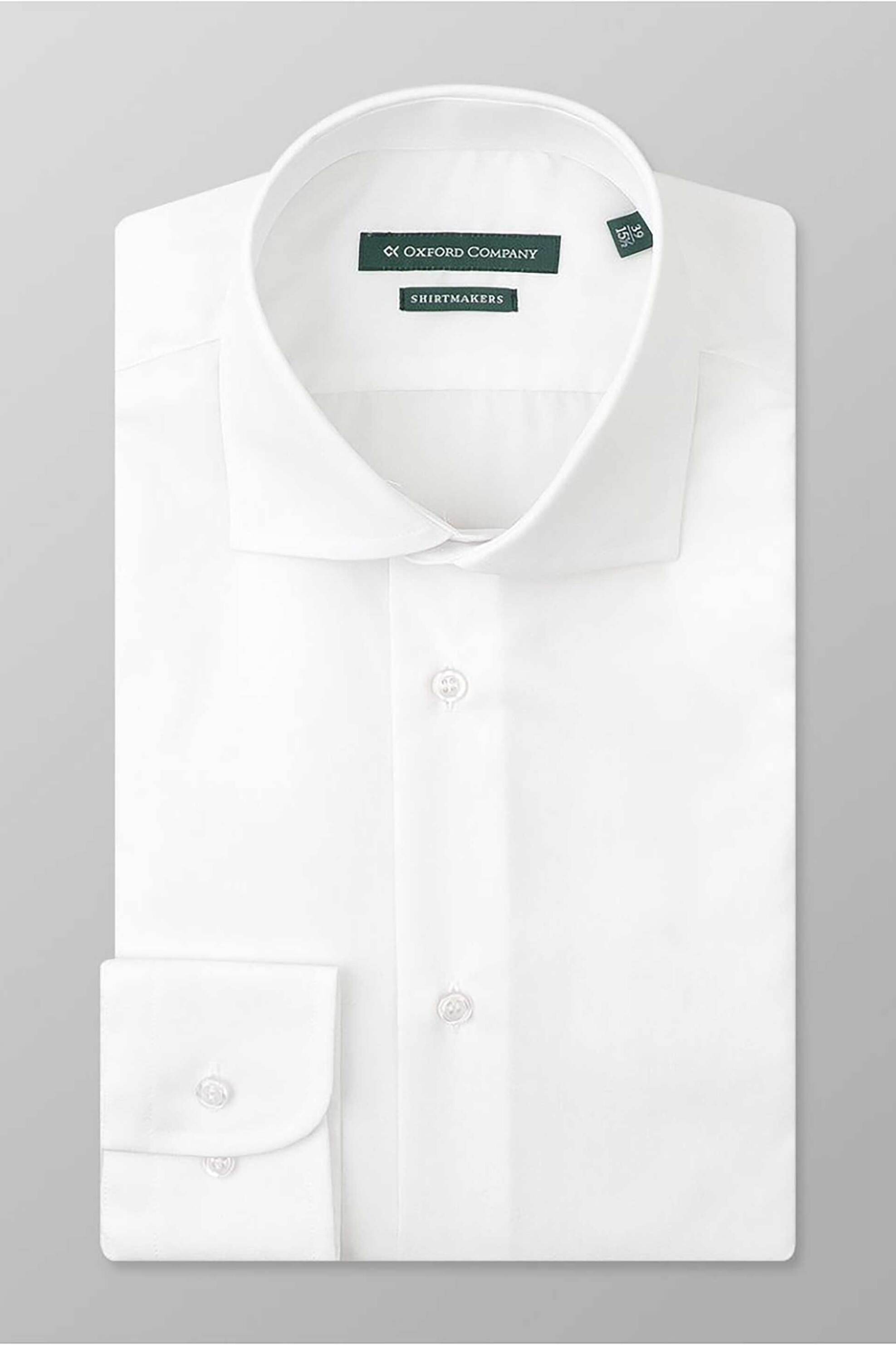 Oxford Company ανδρικό πουκάμισο club μονόχρωμο Regular Fit "Classic" - M111NRJ20.01 Λευκό φωτογραφία