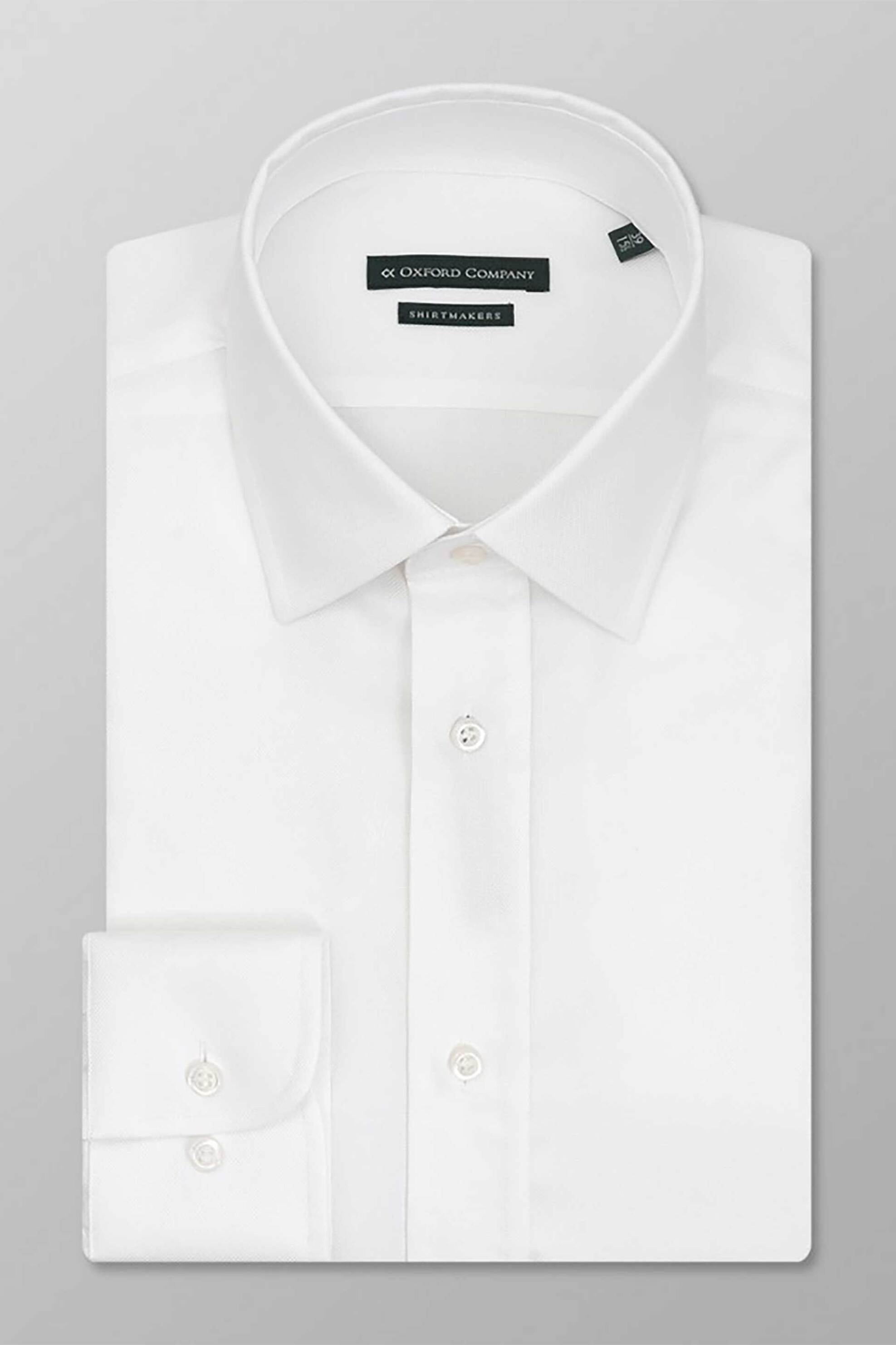OXFORD COMPANY Oxford Company ανδρικό πουκάμισο μονόχρωμο Regular Fit "Classic" - Z217NIM20.01 Λευκό