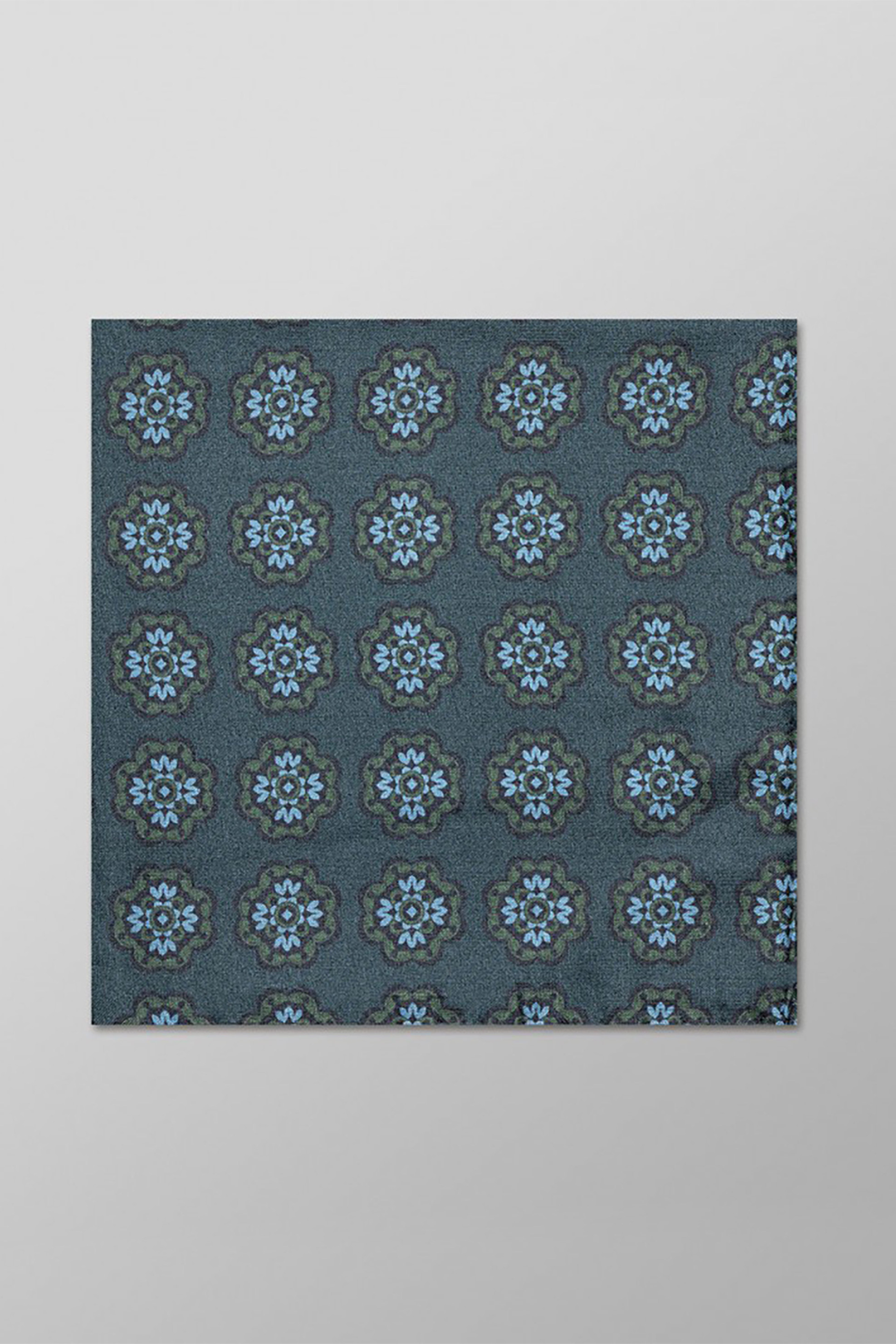 Oxford Company ανδρικό μαντήλι τσέπης με all-over print - M252-FZ56.01 Πετρόλ