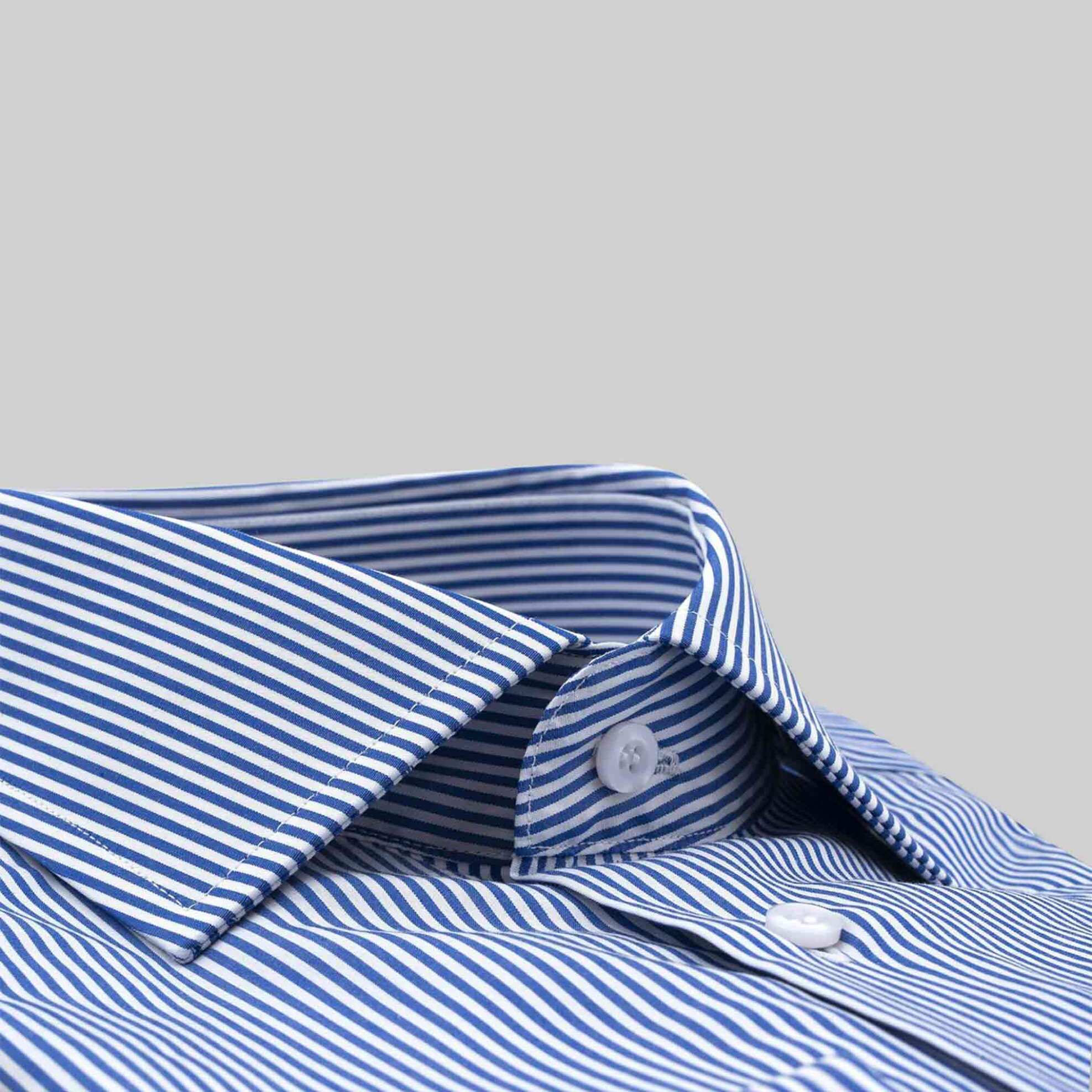 Oxford Company Ανδρικό Πουκάμισο Club με Ριγέ Σχέδιο Regular Fit Classic - M220Nrs20 02 Μπλε