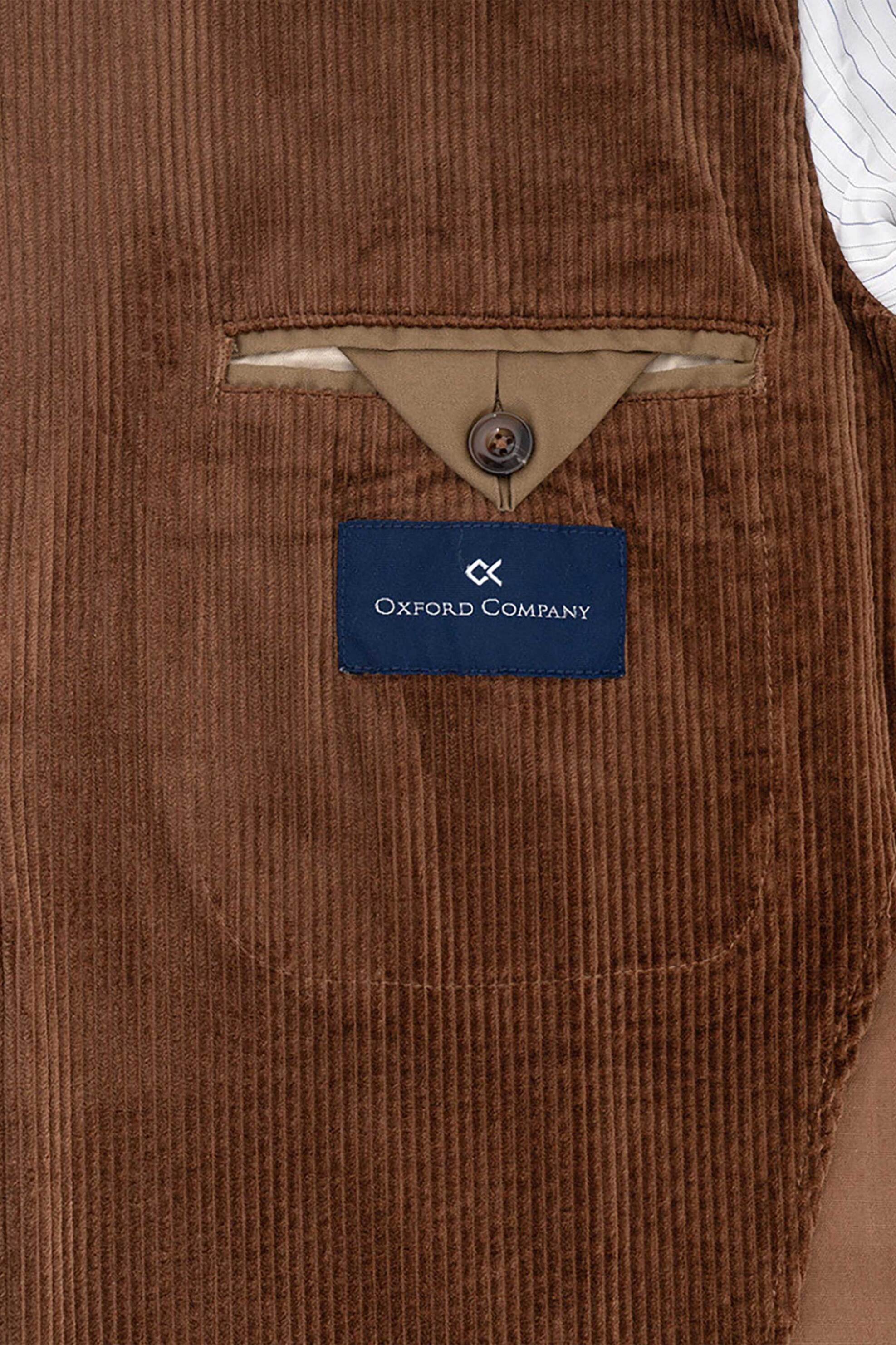 Oxford Company ανδρικό σακάκι κοτλέ Regular Fit - JAC60-101.01 Καφέ φωτογραφία