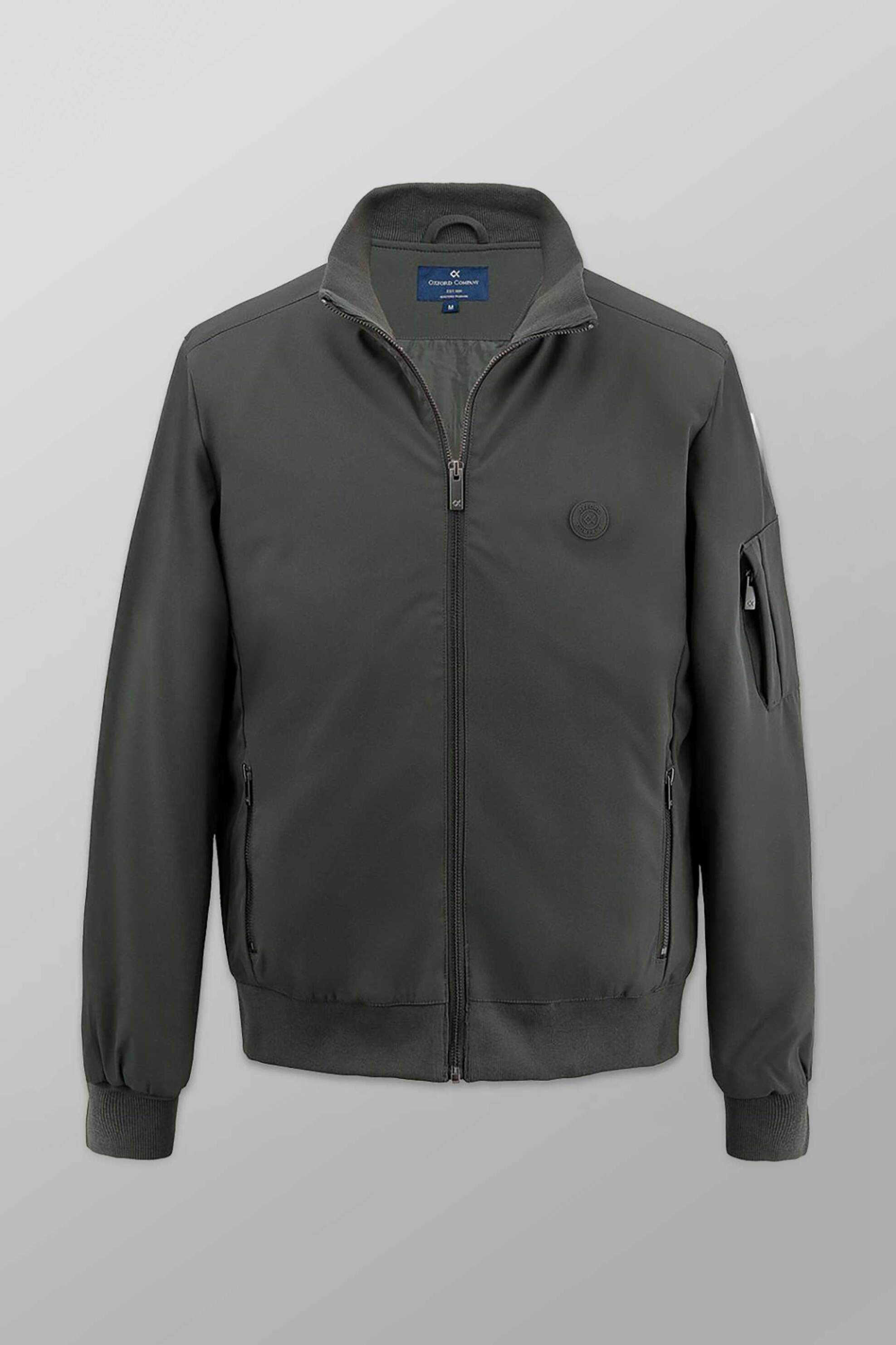 Oxford Company ανδρικό bomber μπουφάν με logo patch Slim Fit - F214-JY60.03 Λαδί