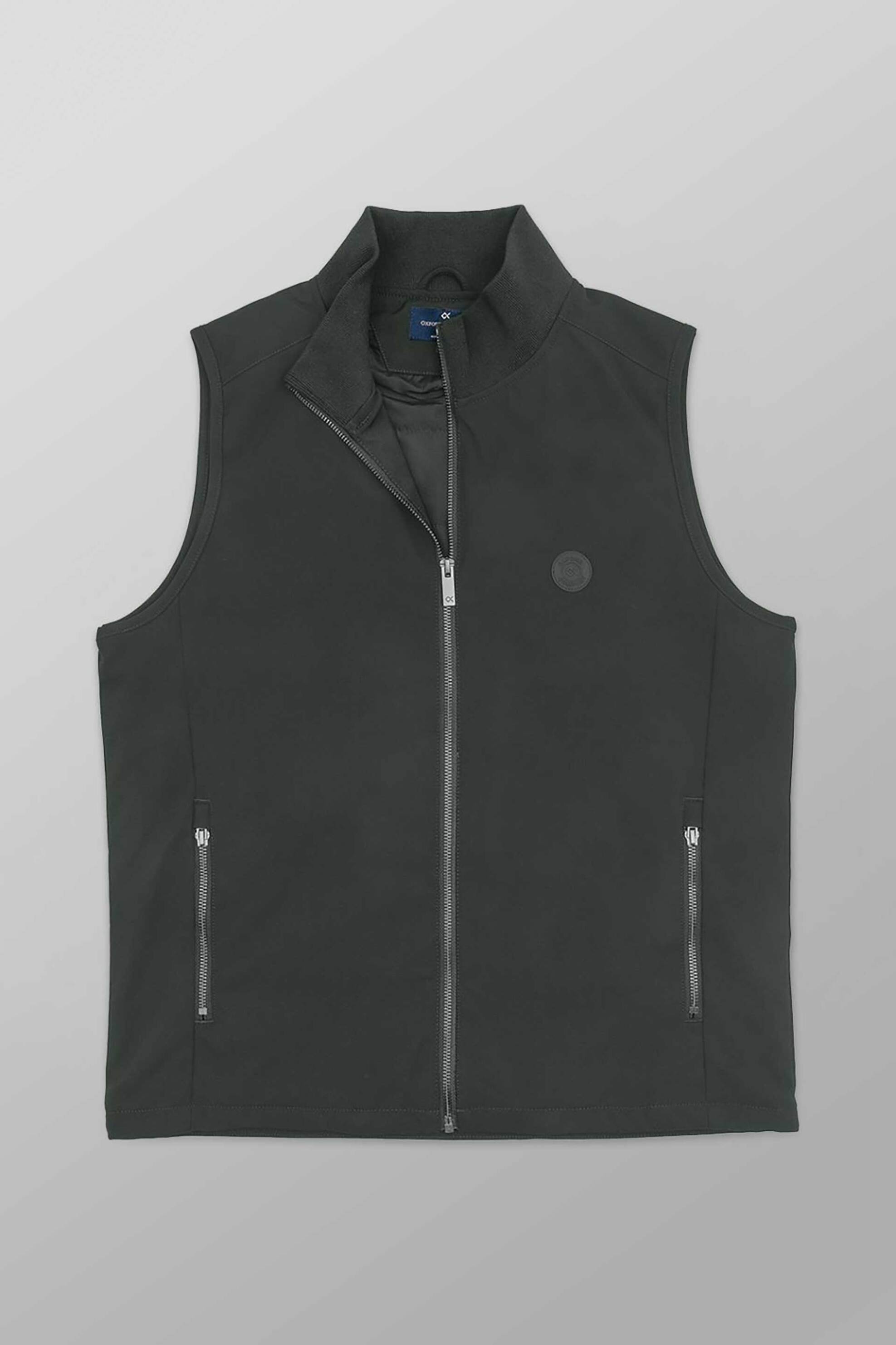 Oxford Company ανδρικό αμάνικο μπουφάν με ψηλό λαιμό και logo patch Regular Fit - A113-HY81.03 Λαδί