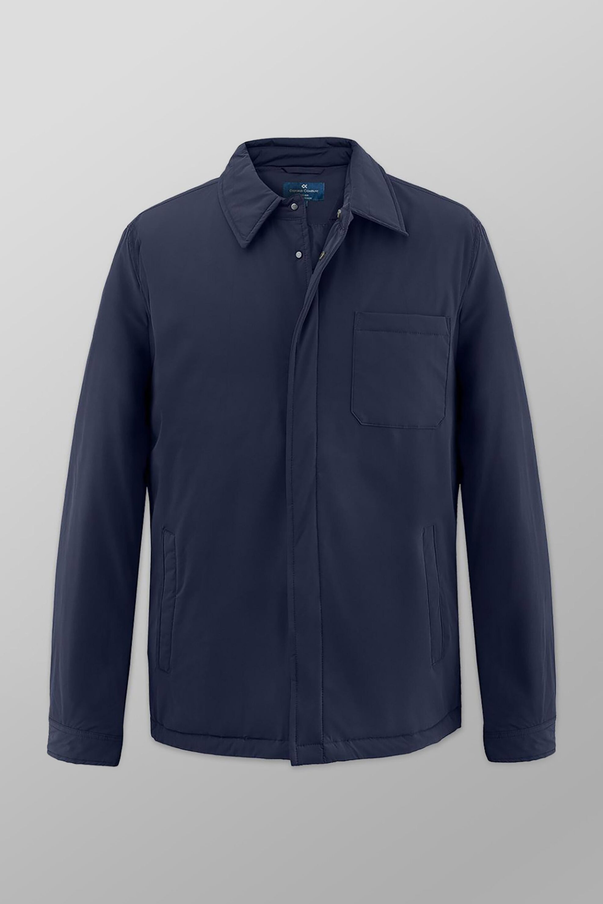 Oxford Company ανδρικό overshirt μονόχρωμο Regular Fit - A116-OY21.01 Μπλε Σκούρο