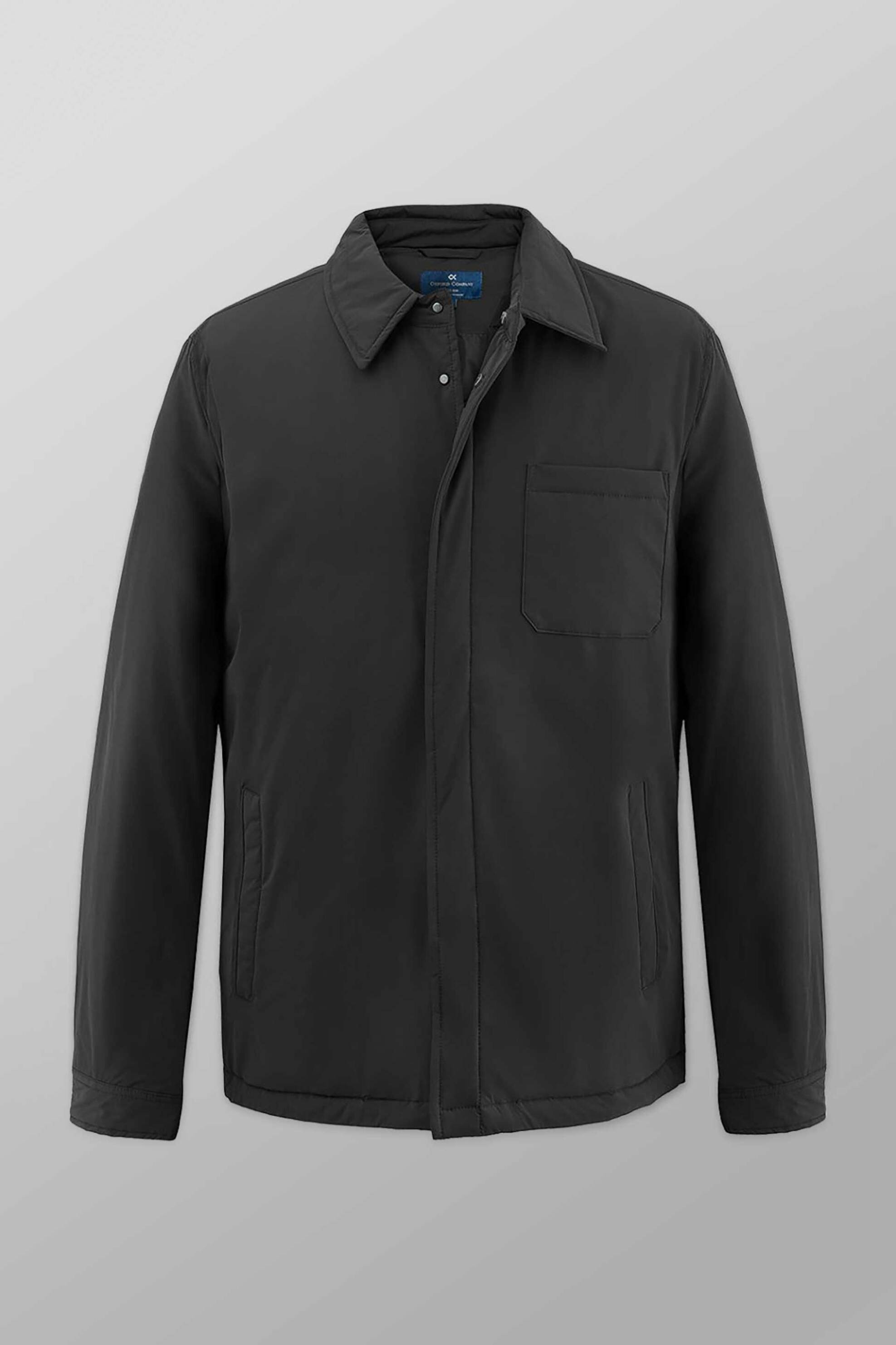 Oxford Company ανδρικό overshirt μονόχρωμο Regular Fit - A116-OY21.02 Μαύρο