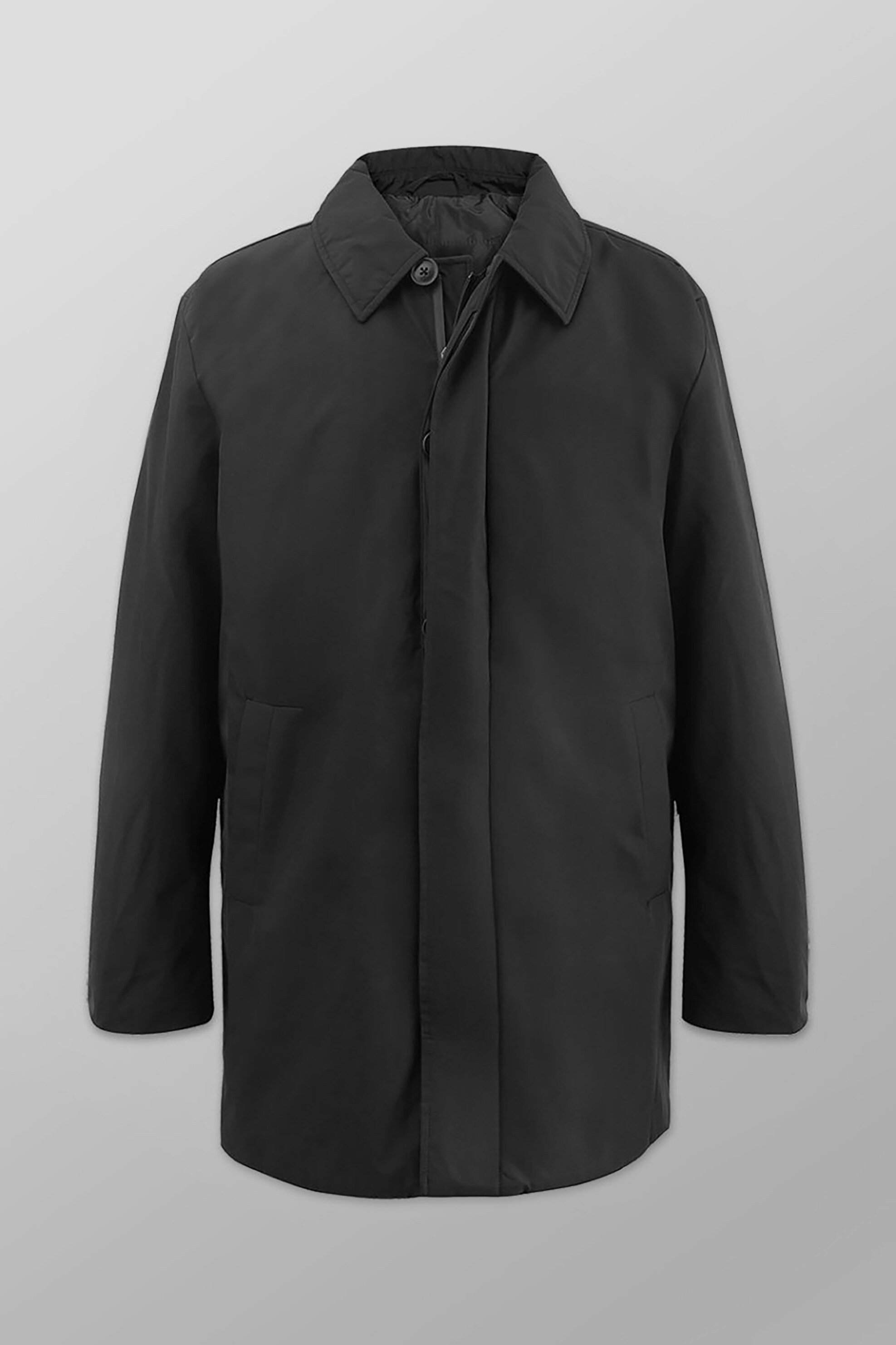 Oxford Company ανδρική καπαρντίνα μονόχρωμη Regular Fit - A810-CY21.02 Μαύρο