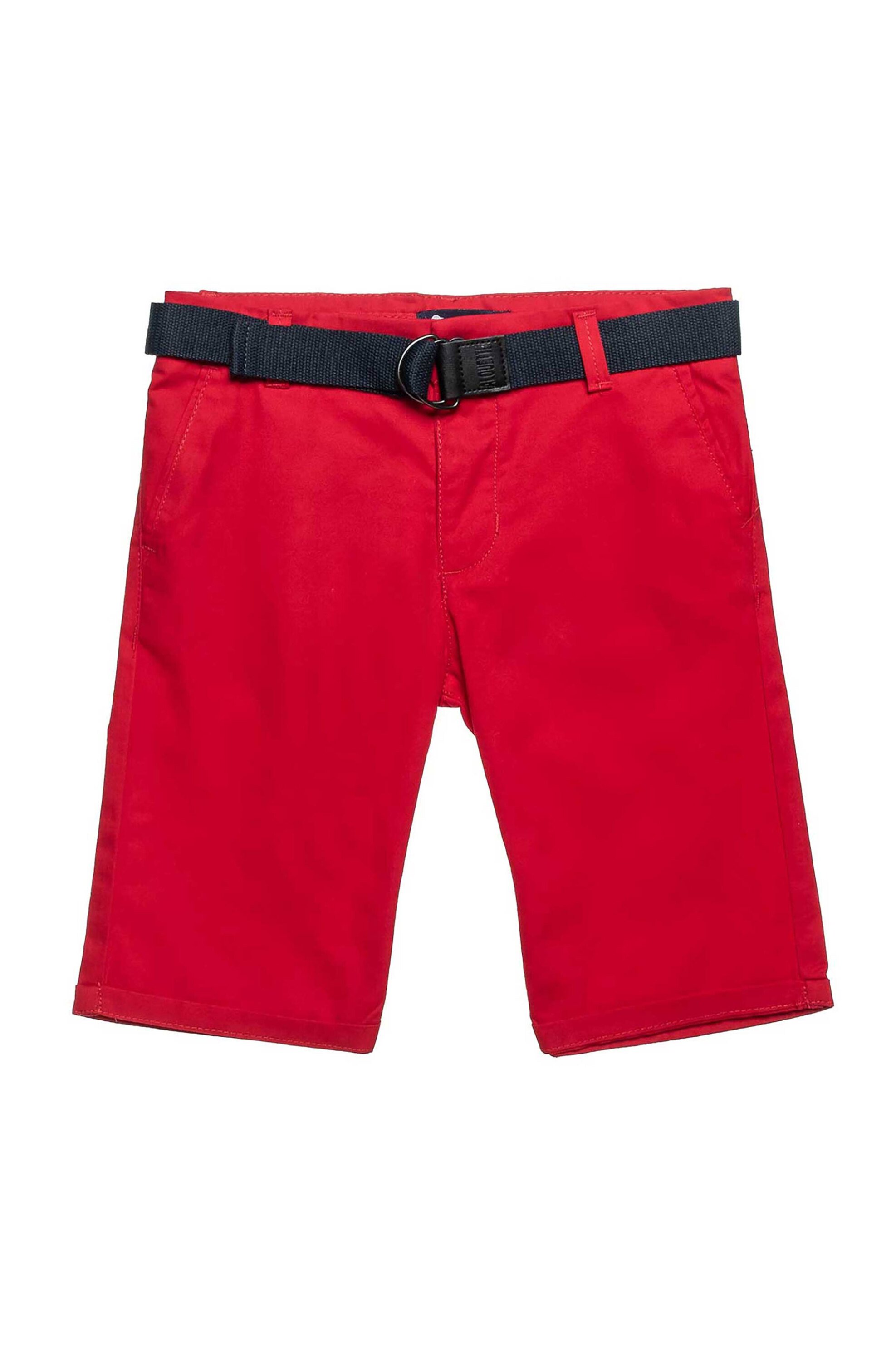 ALOUETTE Alouette παιδική βερμούδα chino με ζώνη (6 - 14 ετών) - 00913544 Κόκκινο