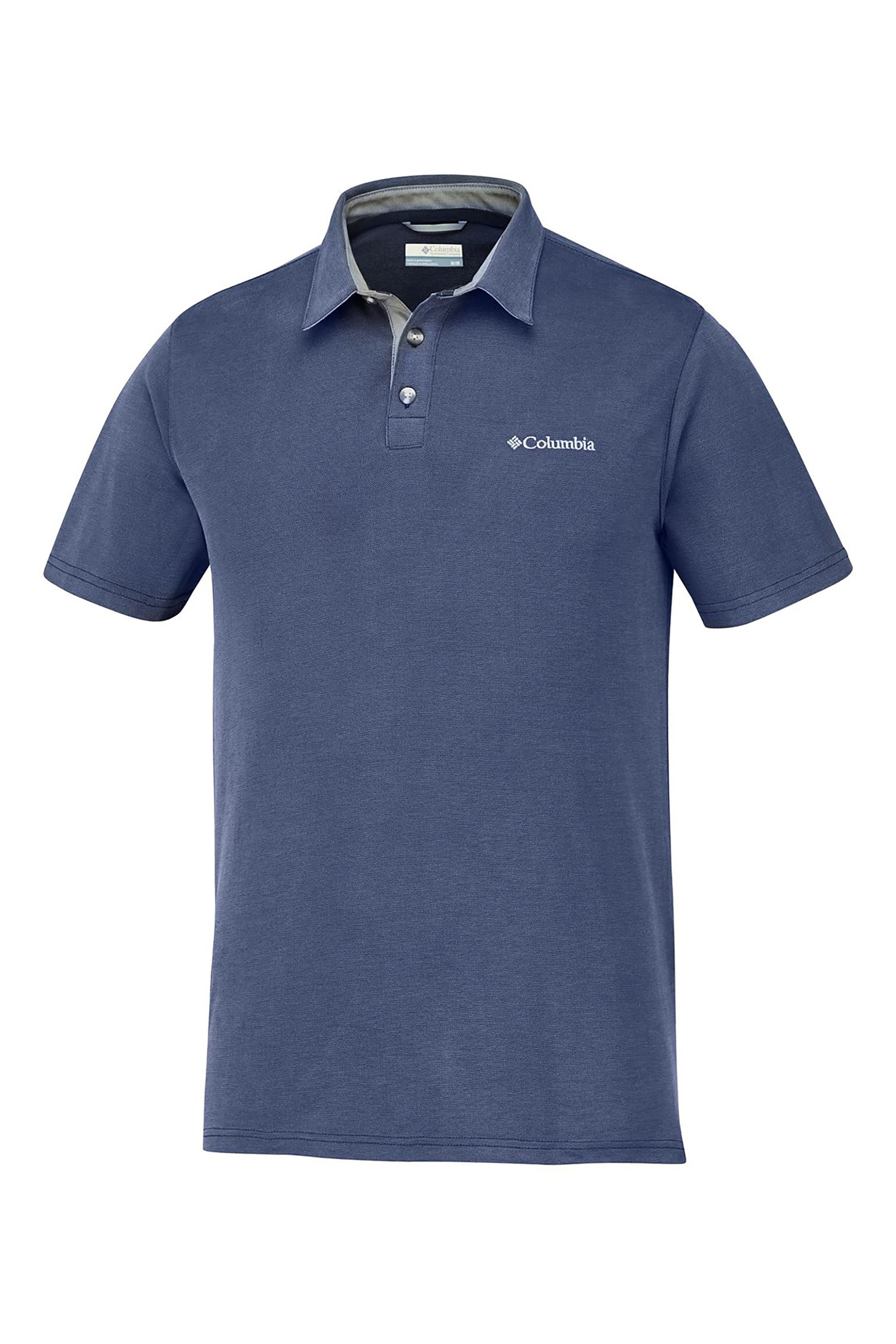 Columbia ανδρική πόλο μπλούζα με κεντημένο λογότυπο ''Nelson Point™'' - EO0035464S Μπλε Σκούρο